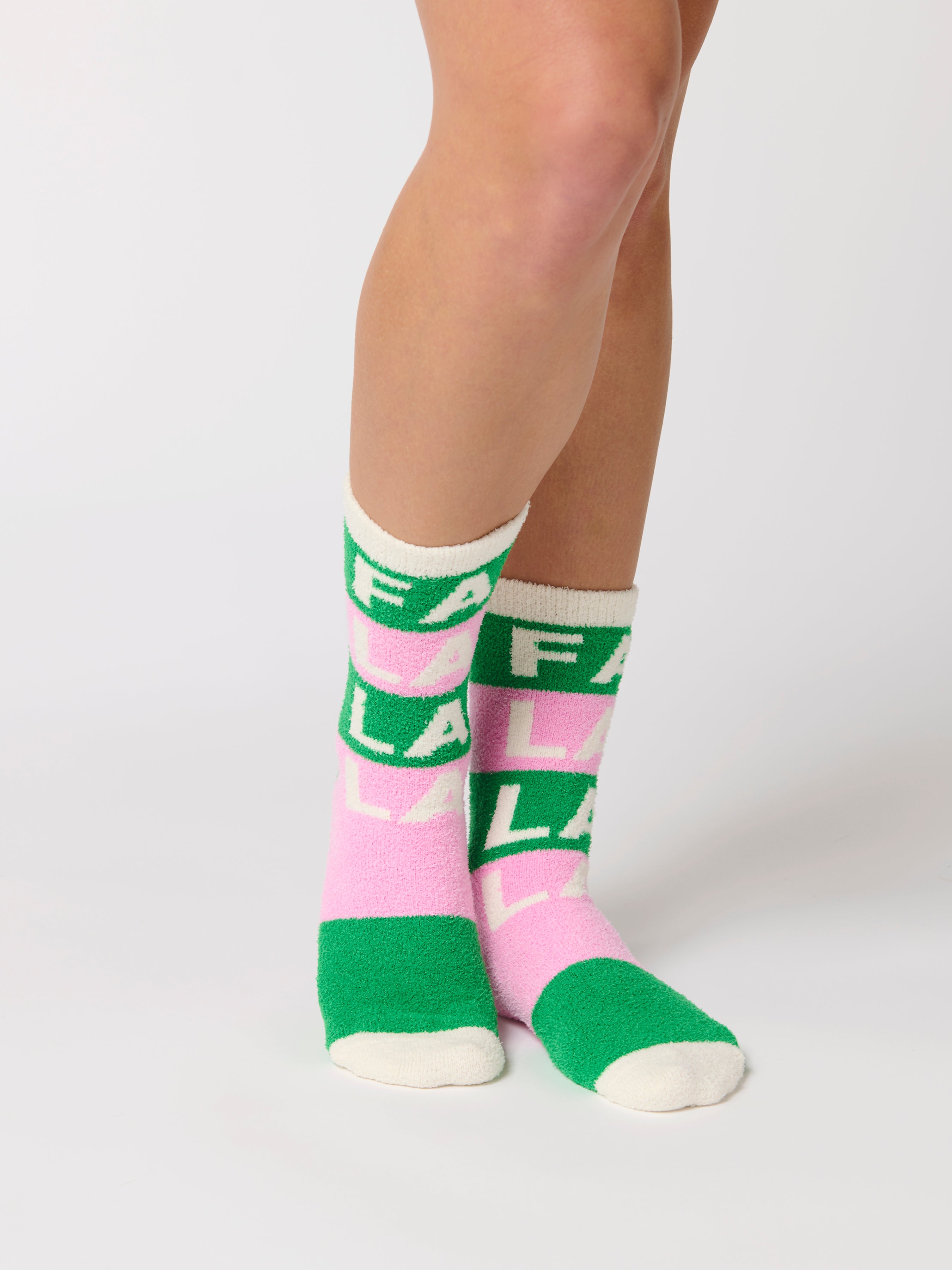 Shiraleah "Fa La La" Socks, Green
