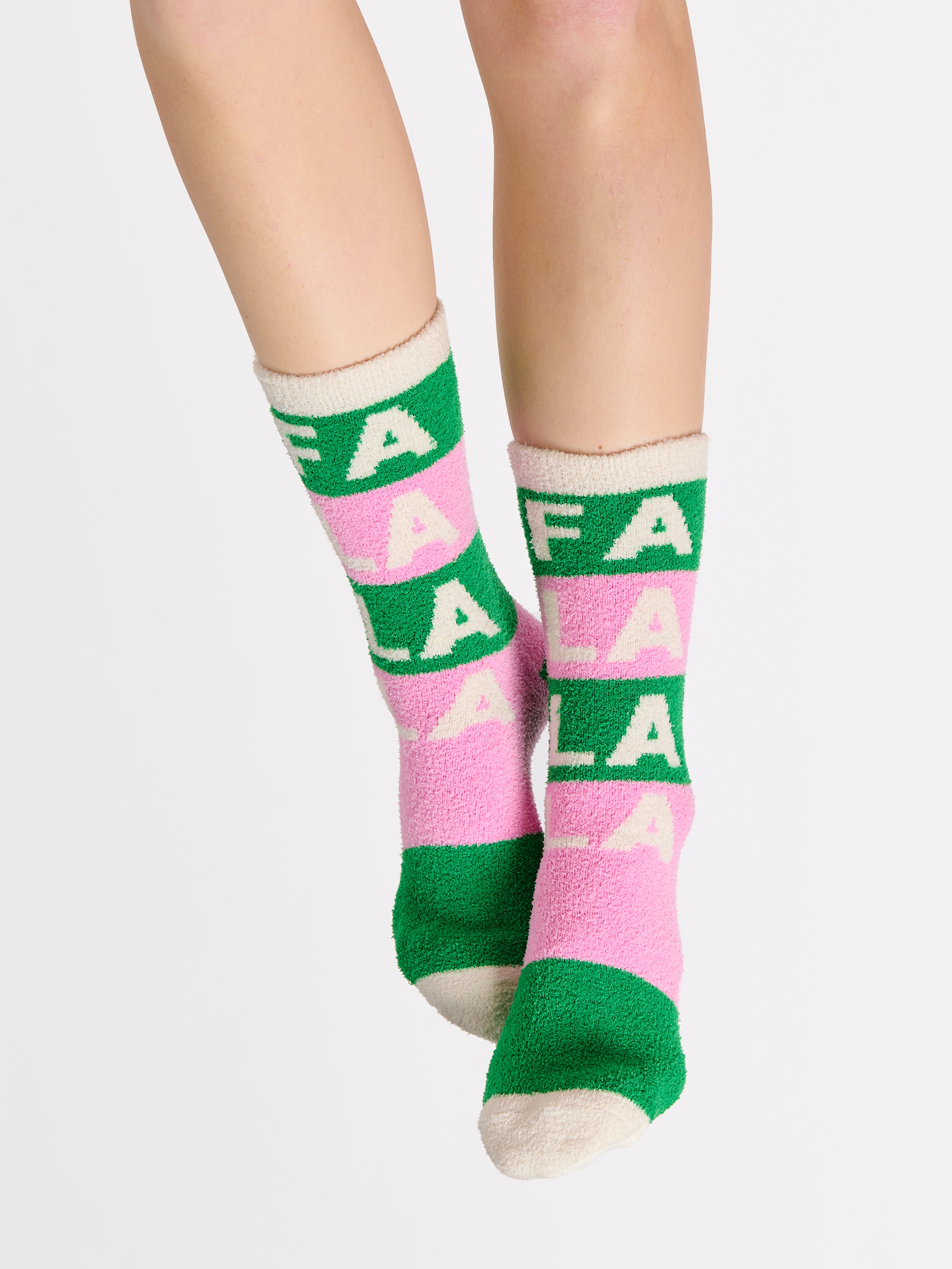 Shiraleah "Fa La La" Socks, Green
