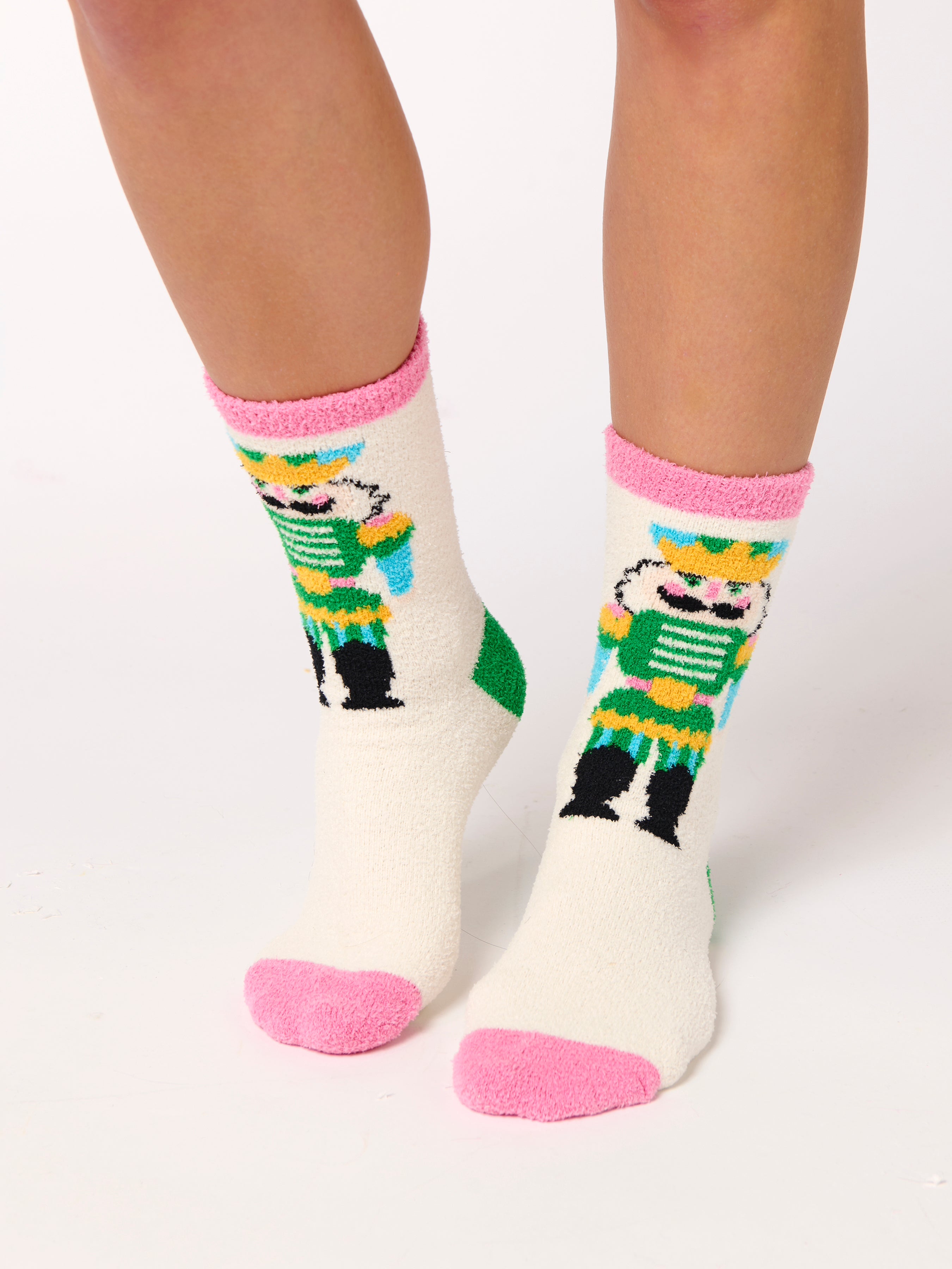 Shiraleah Nutcracker Socks, Ivory