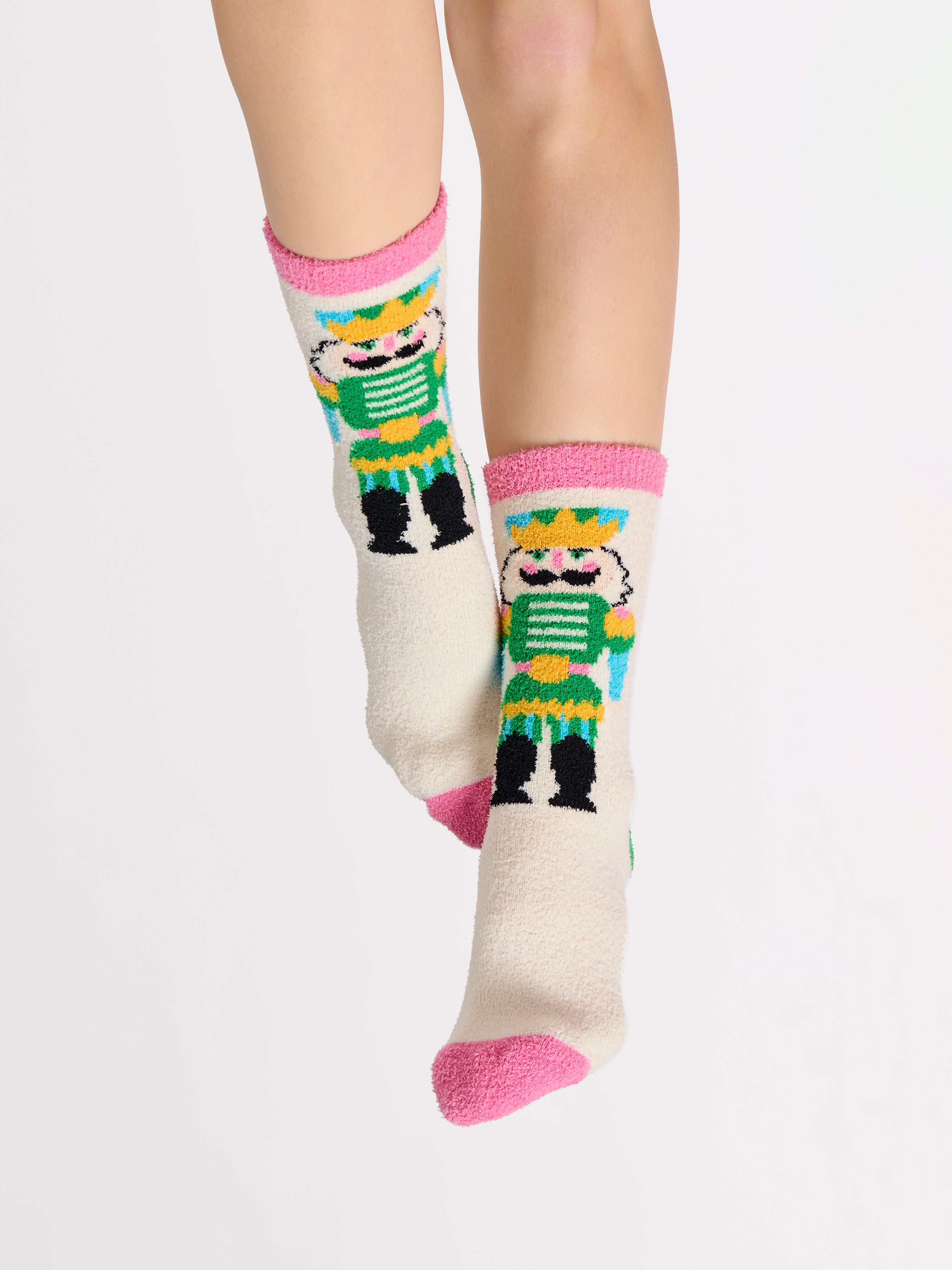 Shiraleah Nutcracker Socks, Ivory