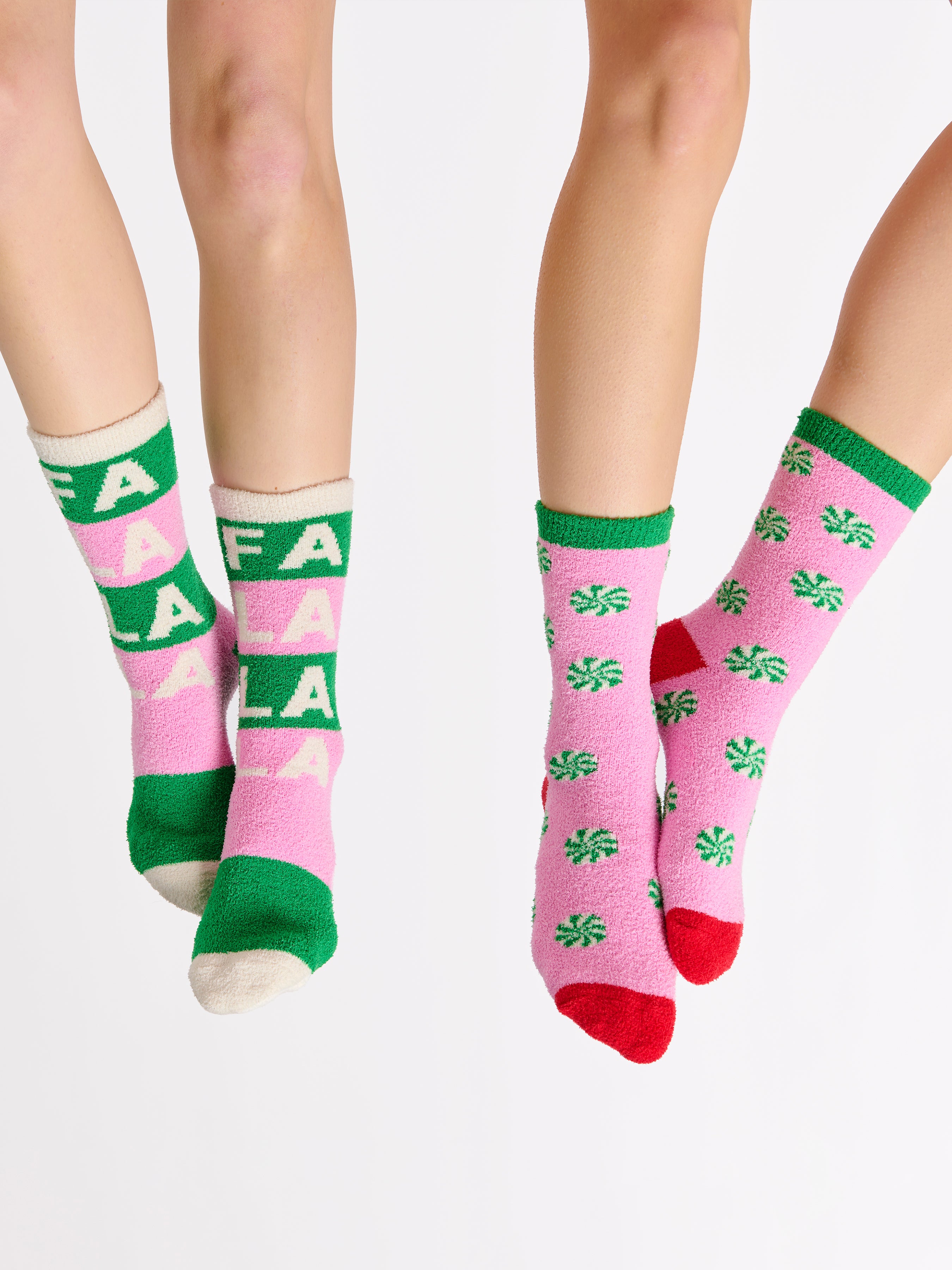 Shiraleah Peppermint Socks, Pink