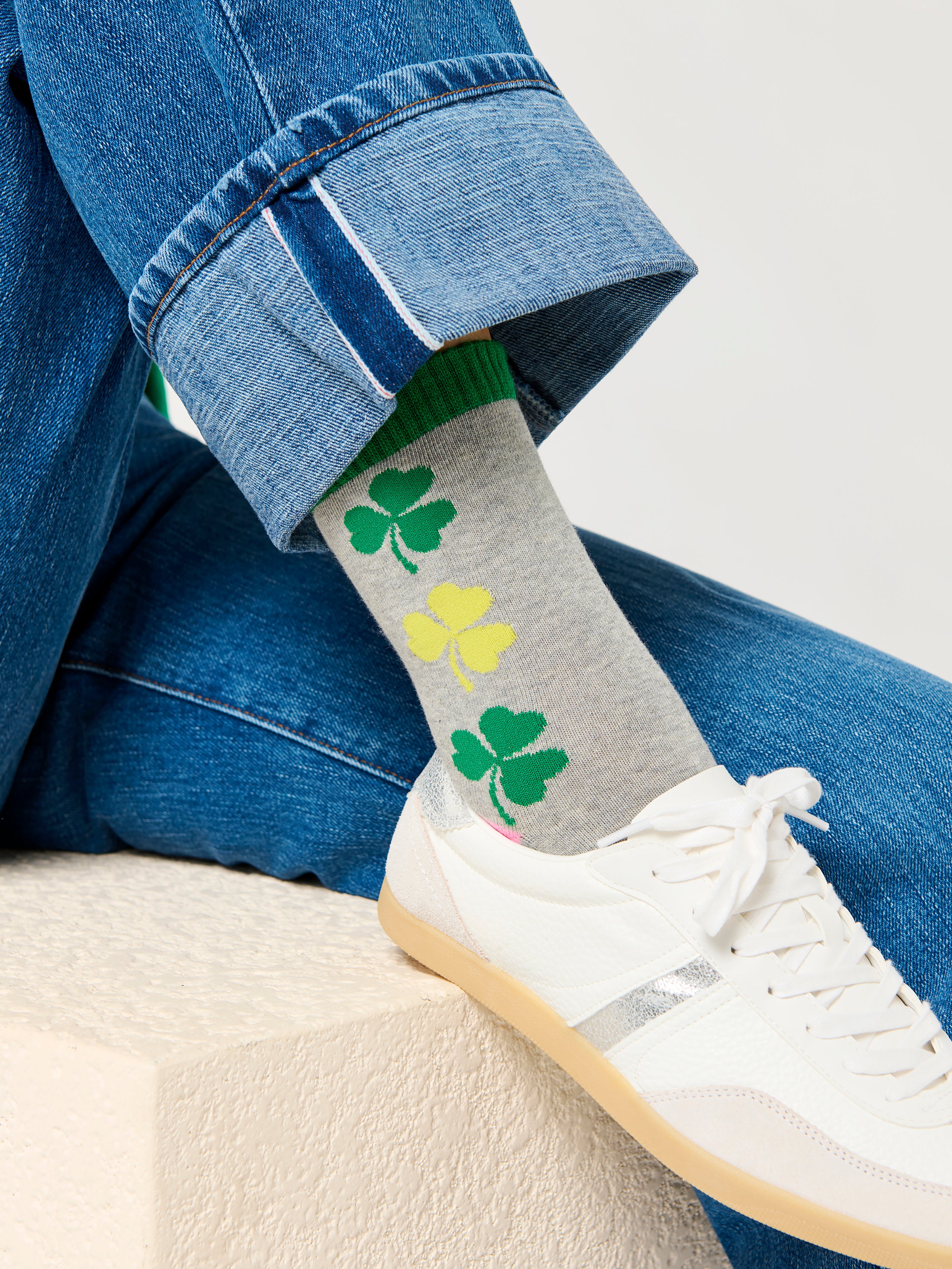 Shiraleah Shamrock Socks, Grey GREEN