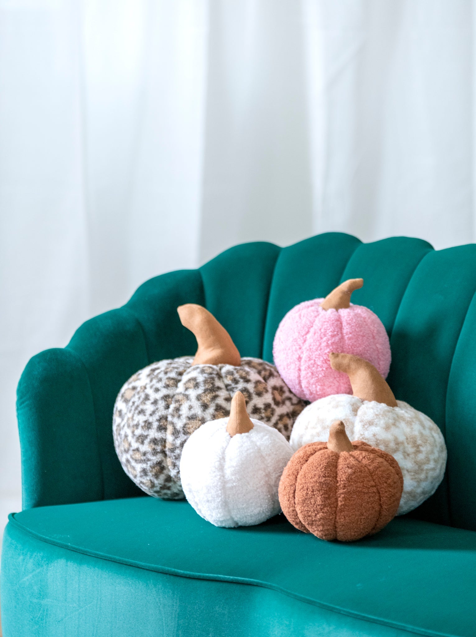 Shiraleah Medium Sherpa Pumpkin Pillow, Rust
