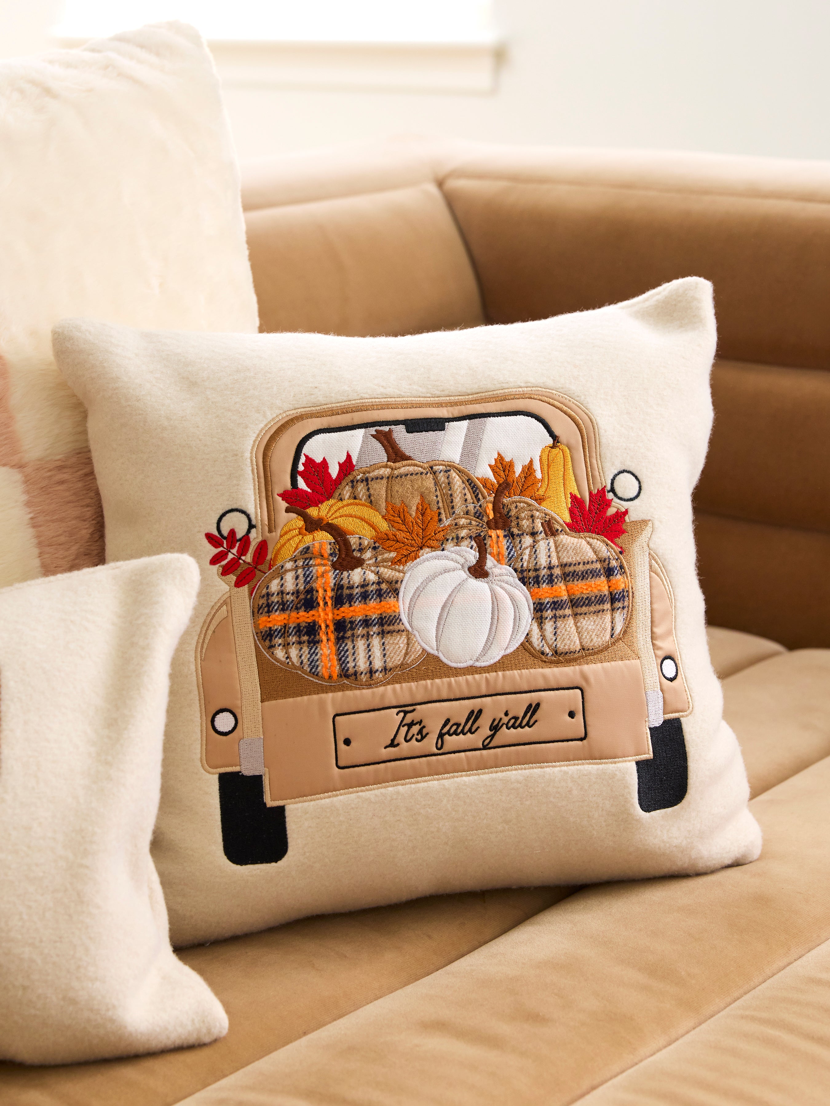 Shiraleah "It's Fall Y'all" Pillow, Ivory