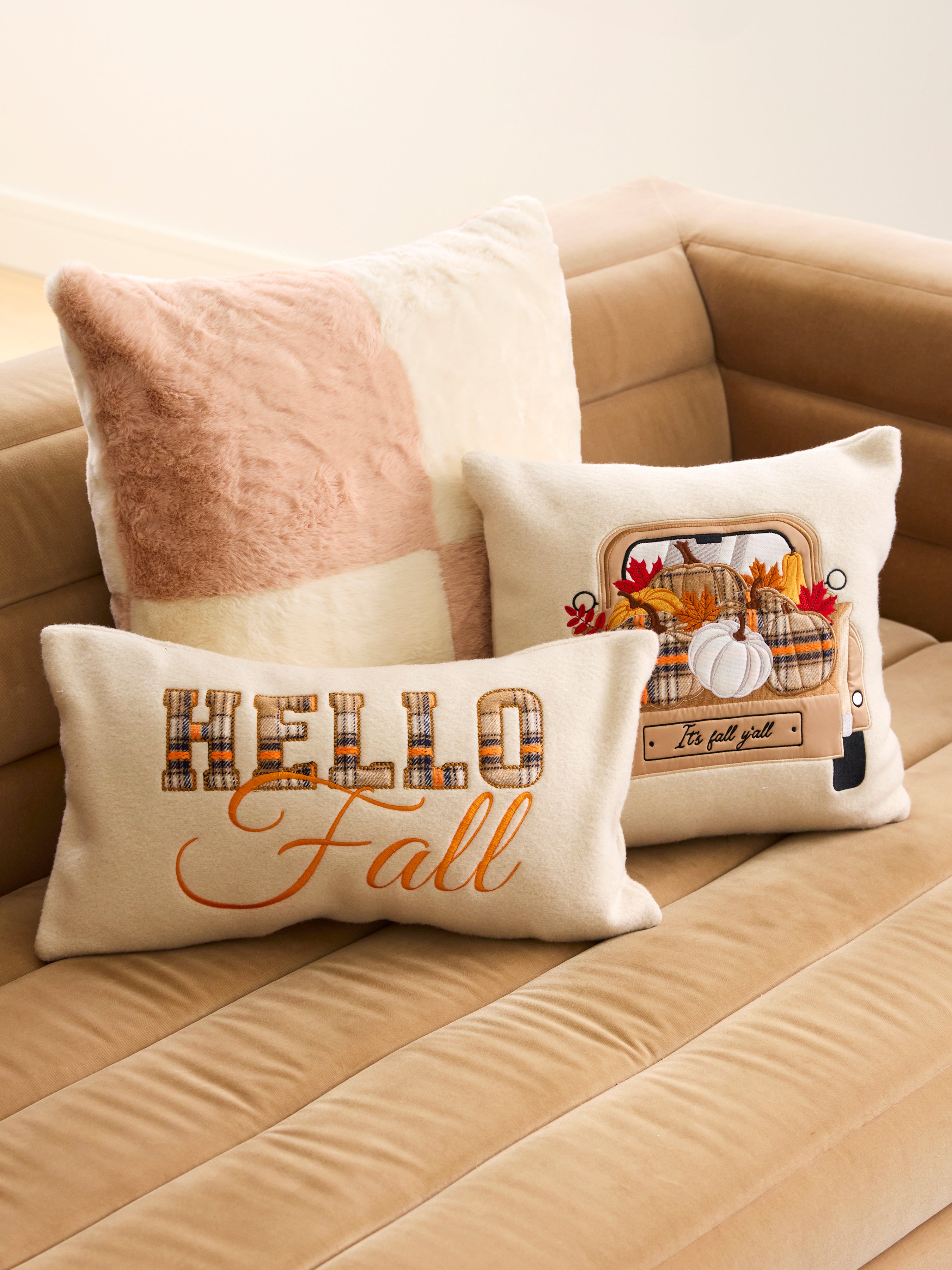 Shiraleah "It's Fall Y'all" Pillow, Ivory