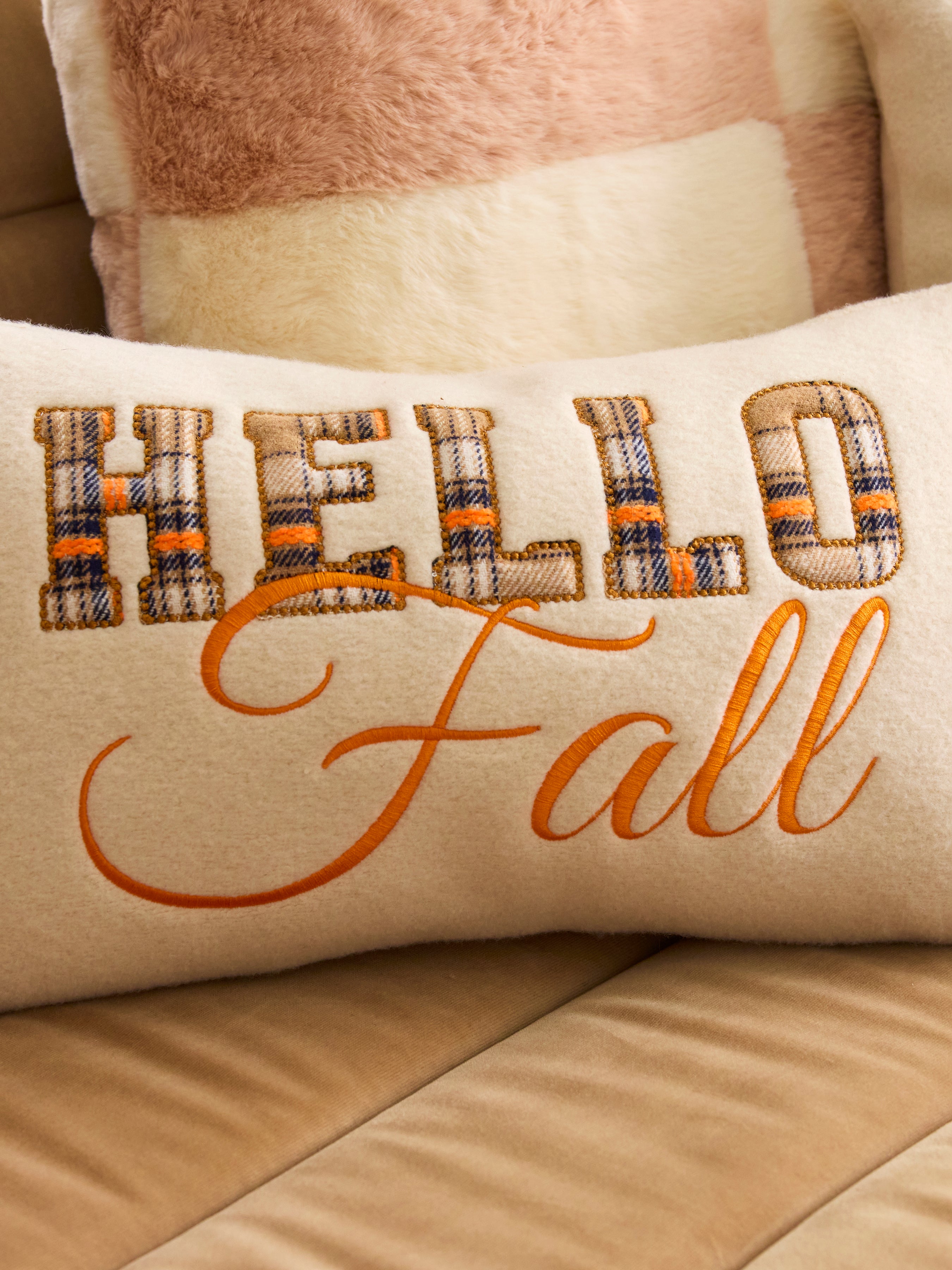 Shiraleah "Hello Fall" Pillow, Ivory
