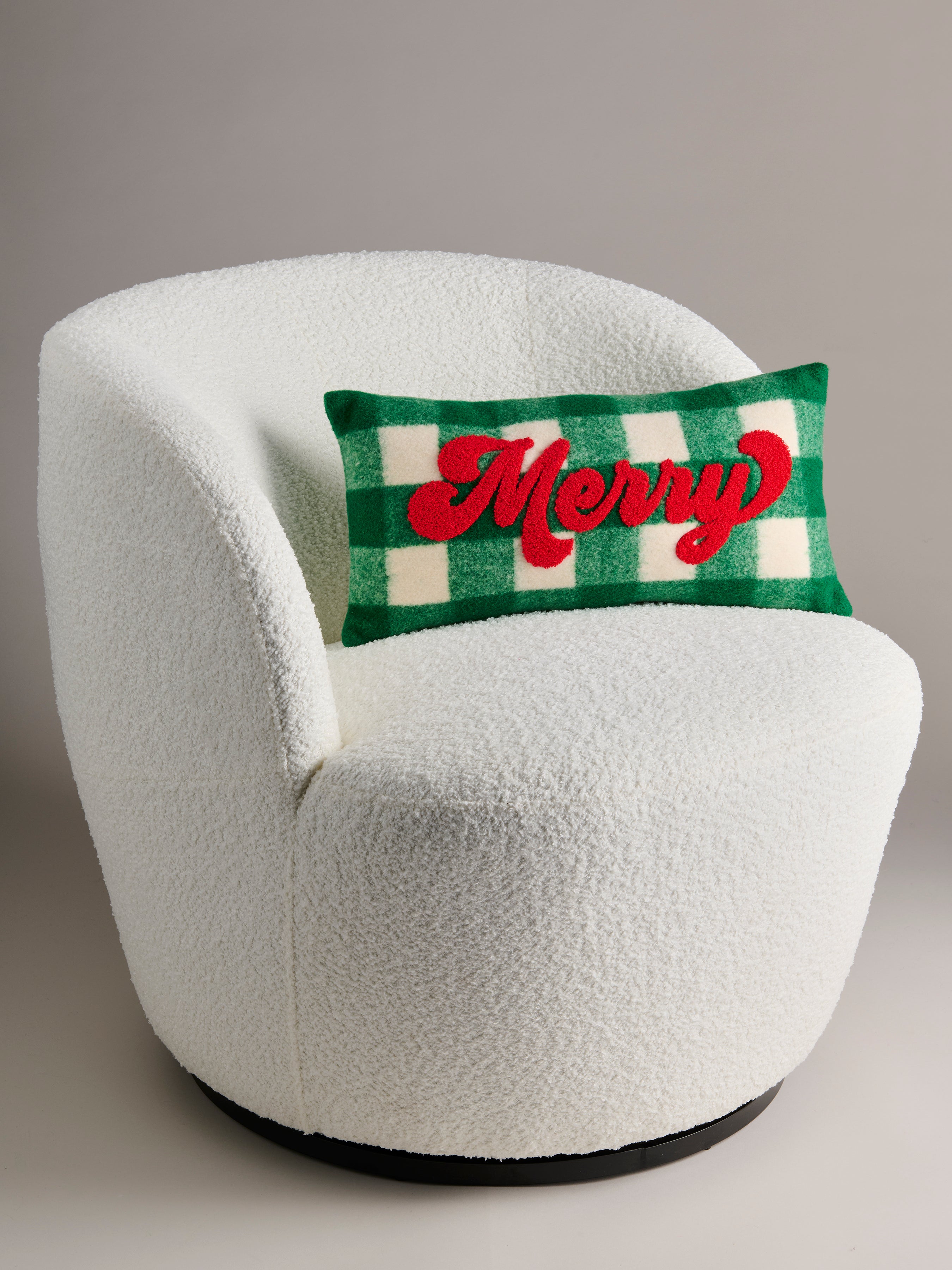 Shiraleah "Merry" Plaid Pillow, Green
