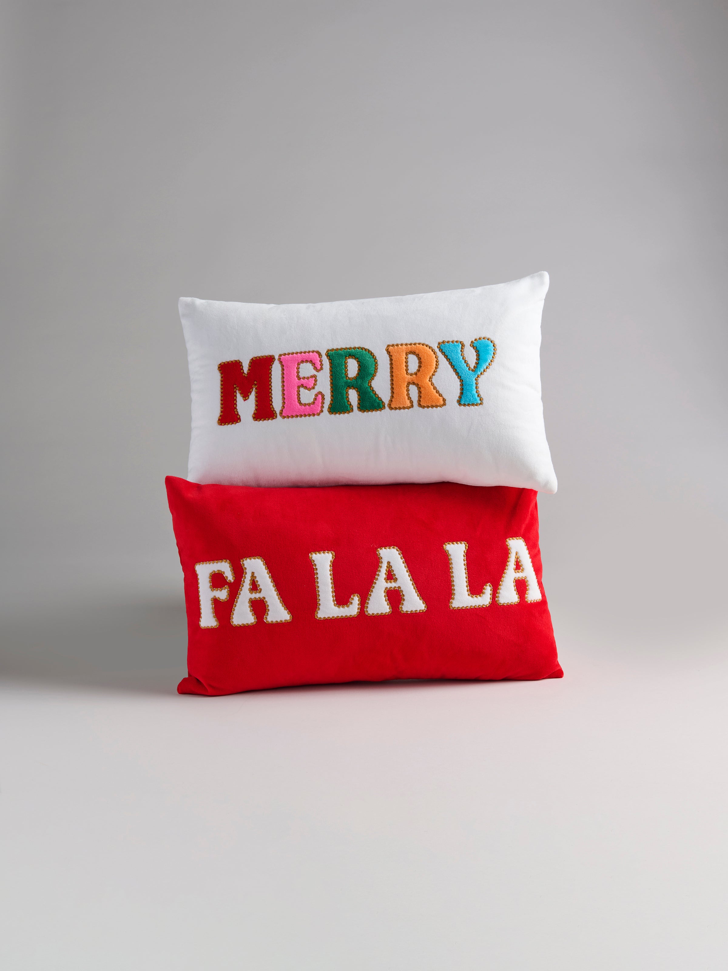 Shiraleah "Fa La La" Pillow, Red