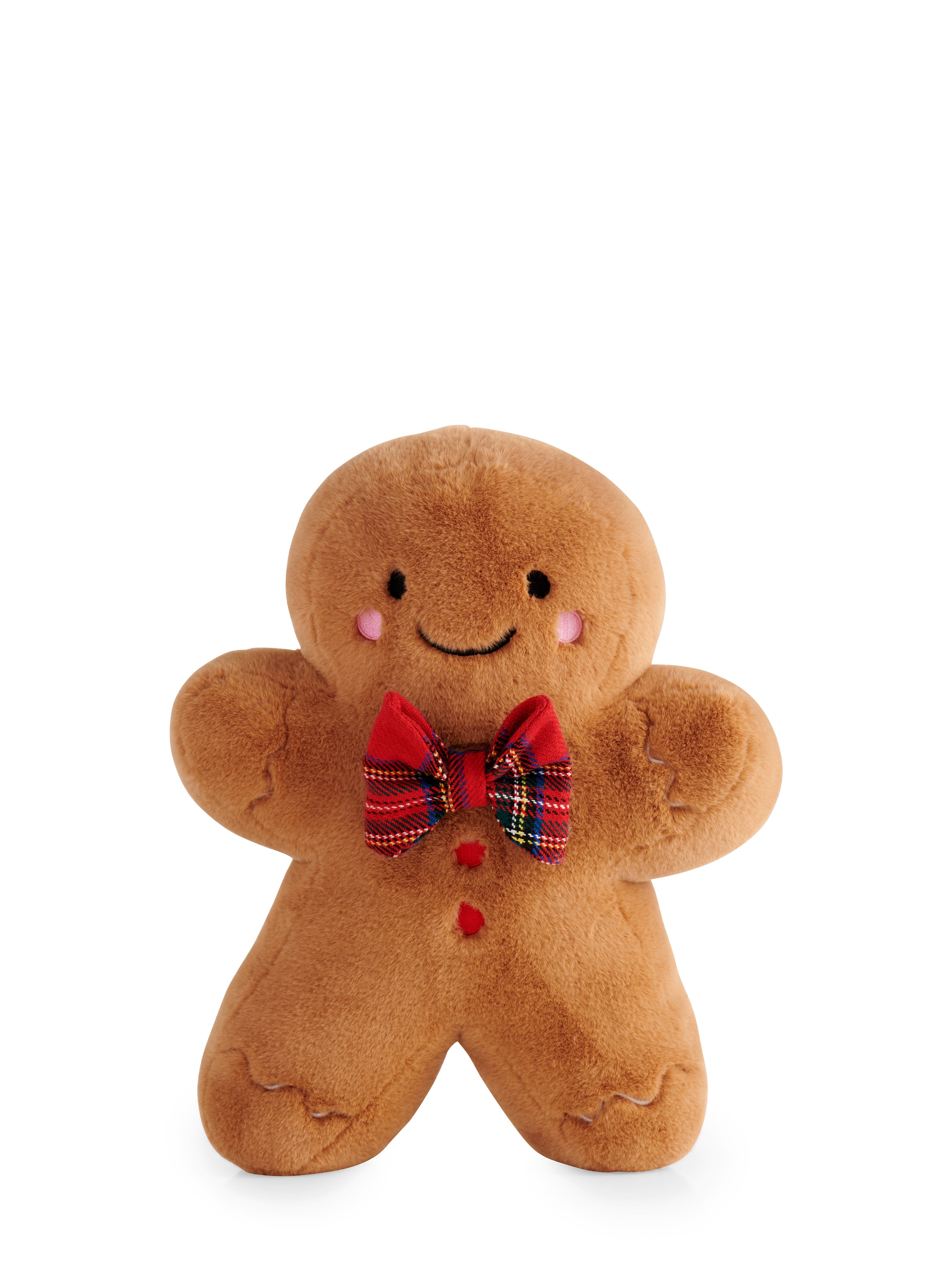 Shiraleah Gingerbread Man Pillow, Brown