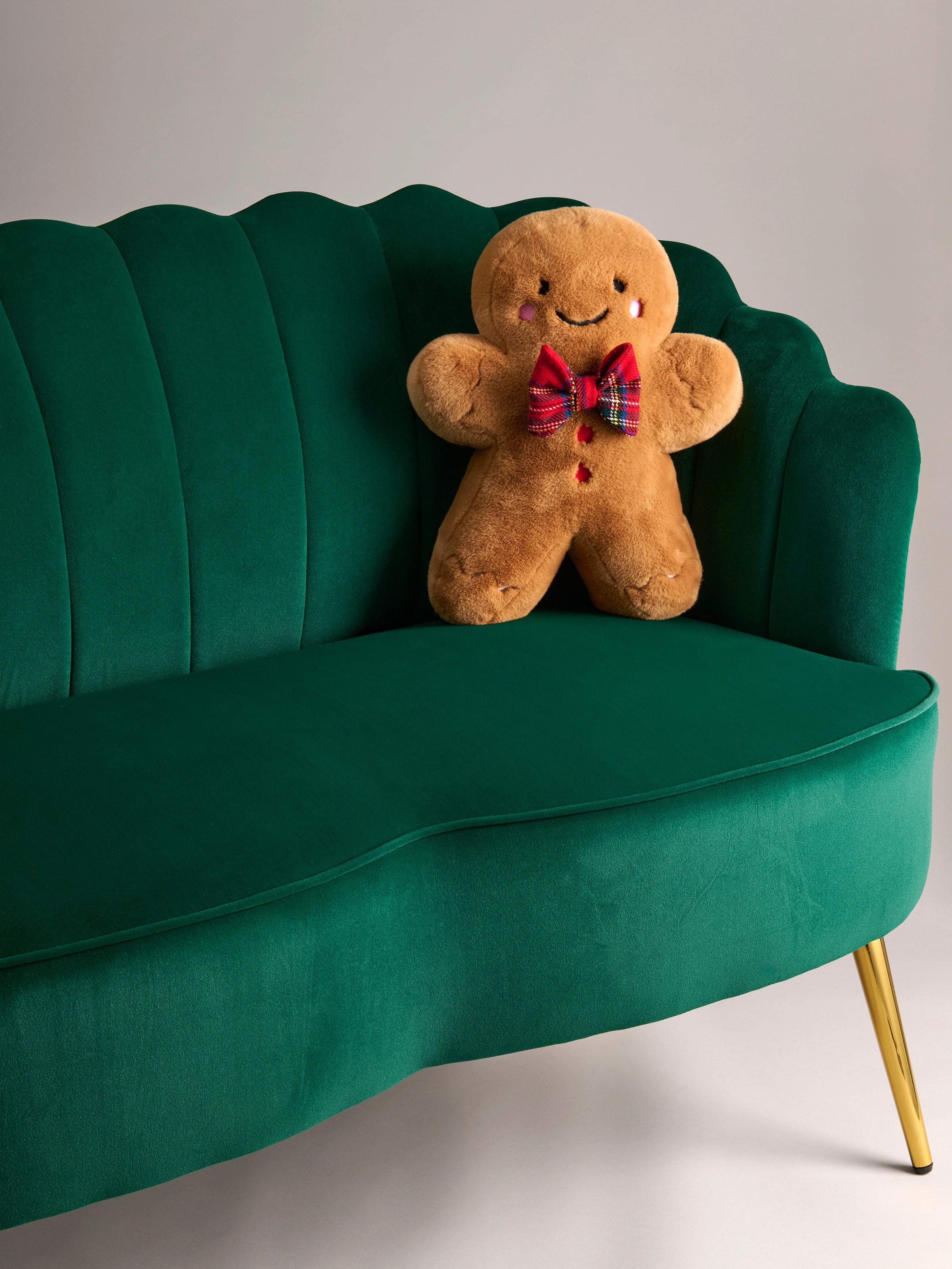 Shiraleah Gingerbread Man Pillow, Brown