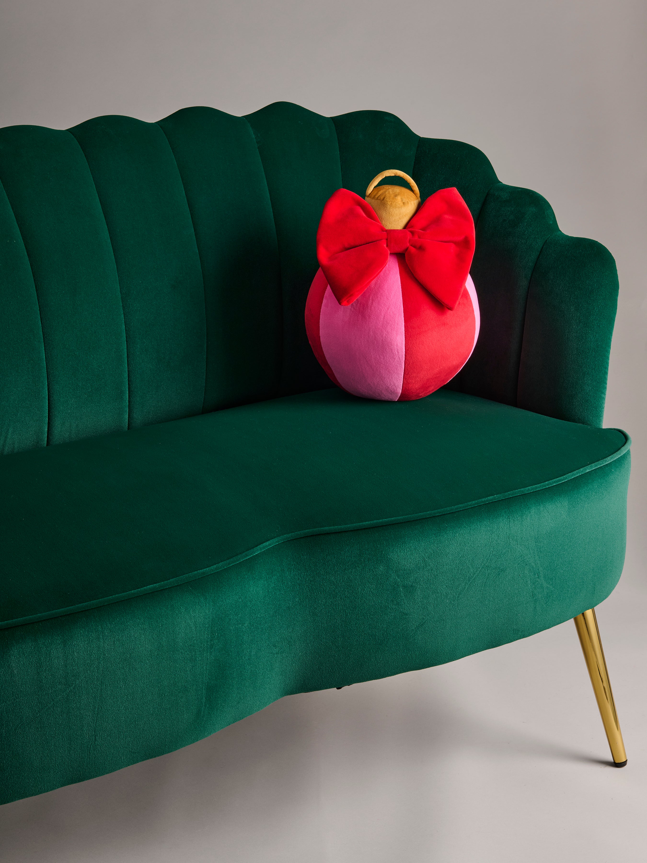 Shiraleah Festive Bauble Medium Pillow RED
