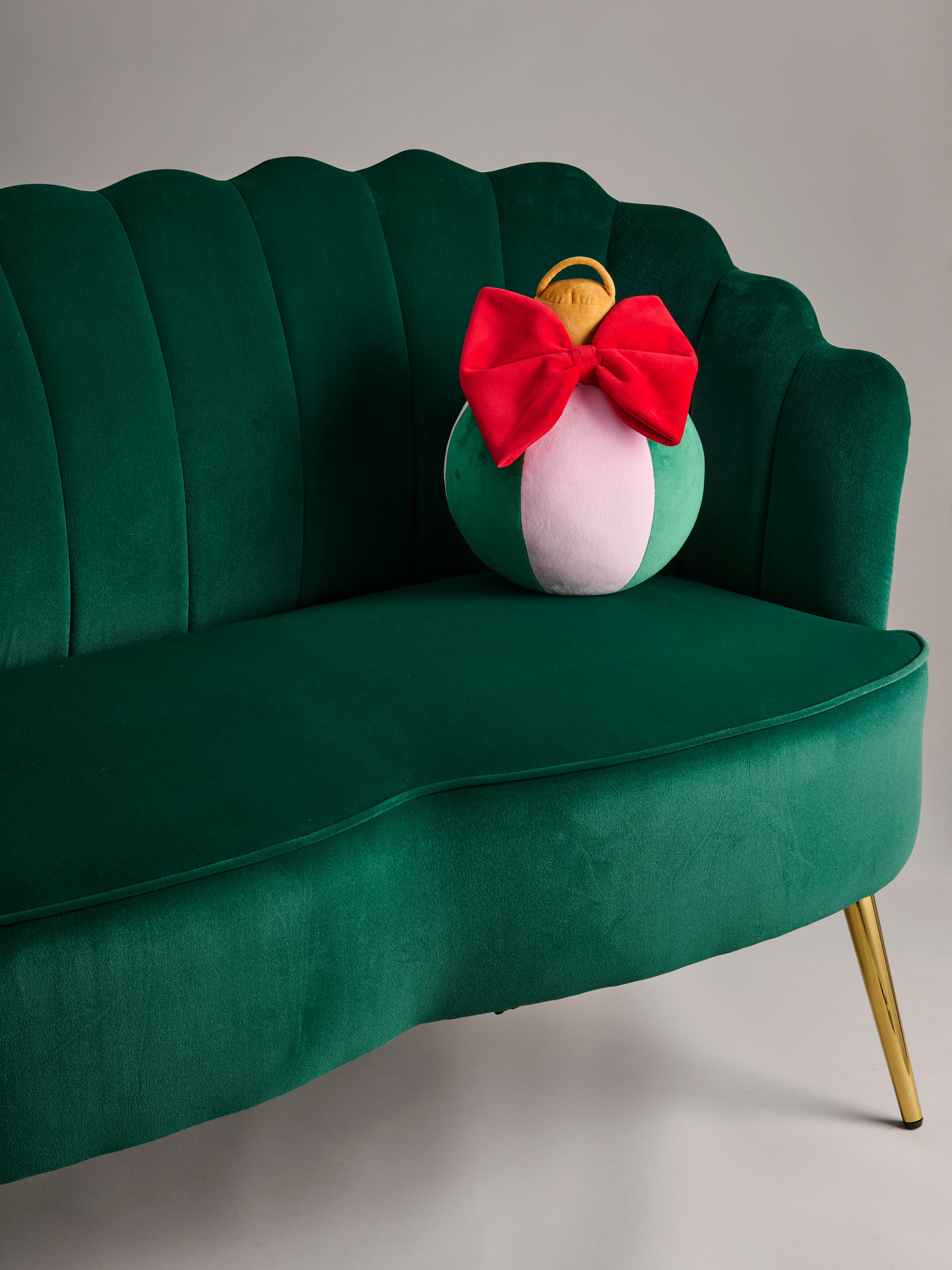 Shiraleah Assorted Set of 3 Festive Bauble Pillows, Multi