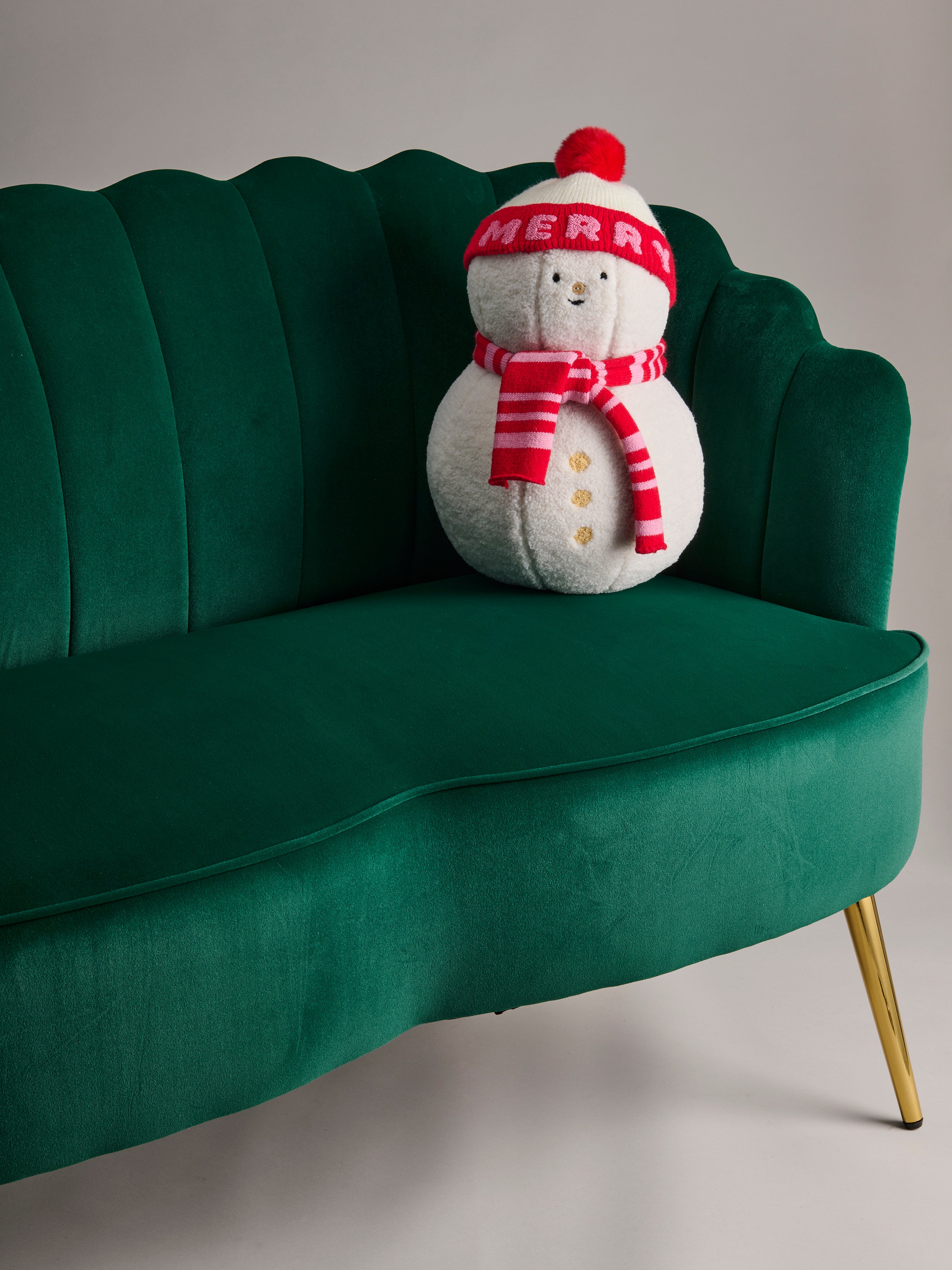 Shiraleah Snowman Pillow, Ivory