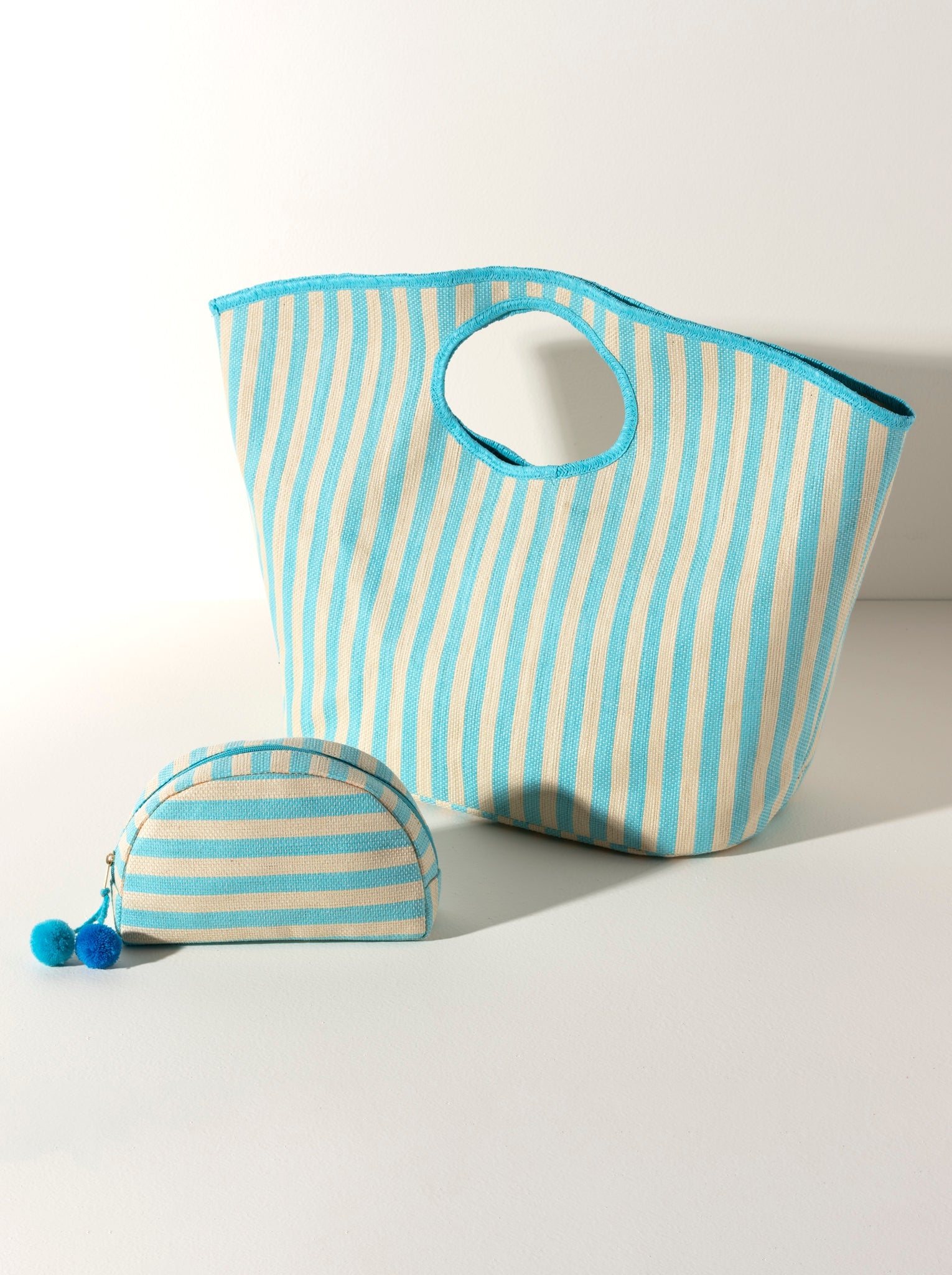 Shiraleah Lolita Stripe Tote, Turquoise
