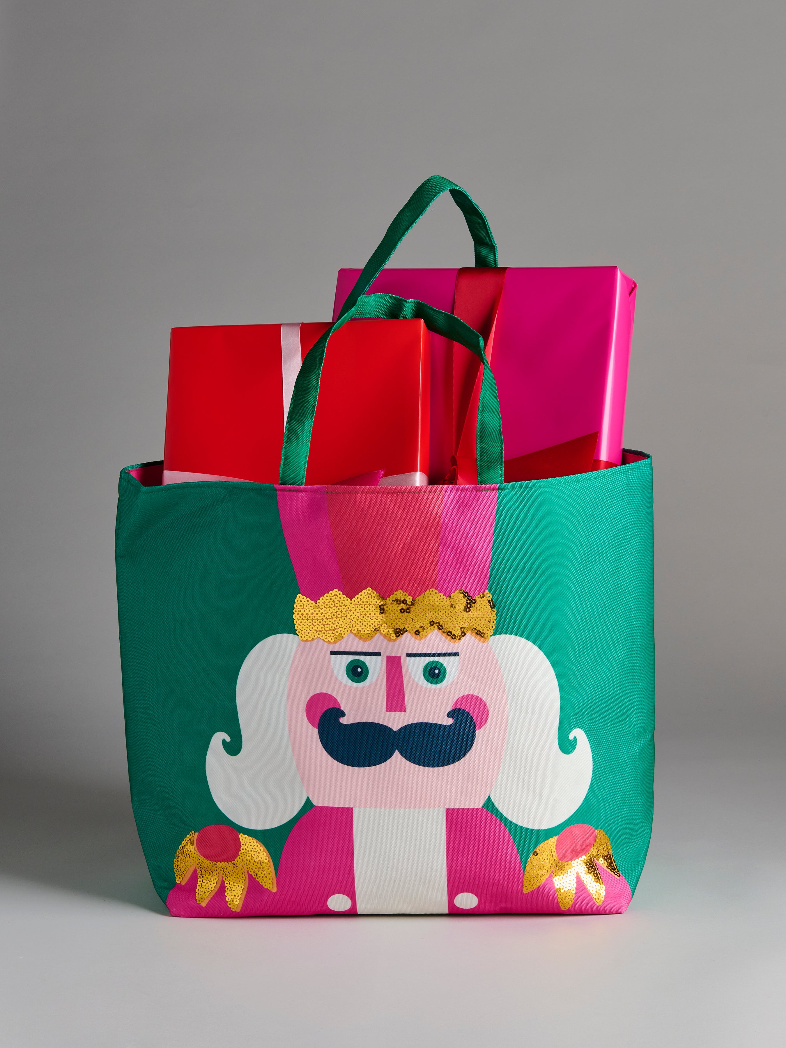 Shiraleah Nutcracker Gifting Tote, Green