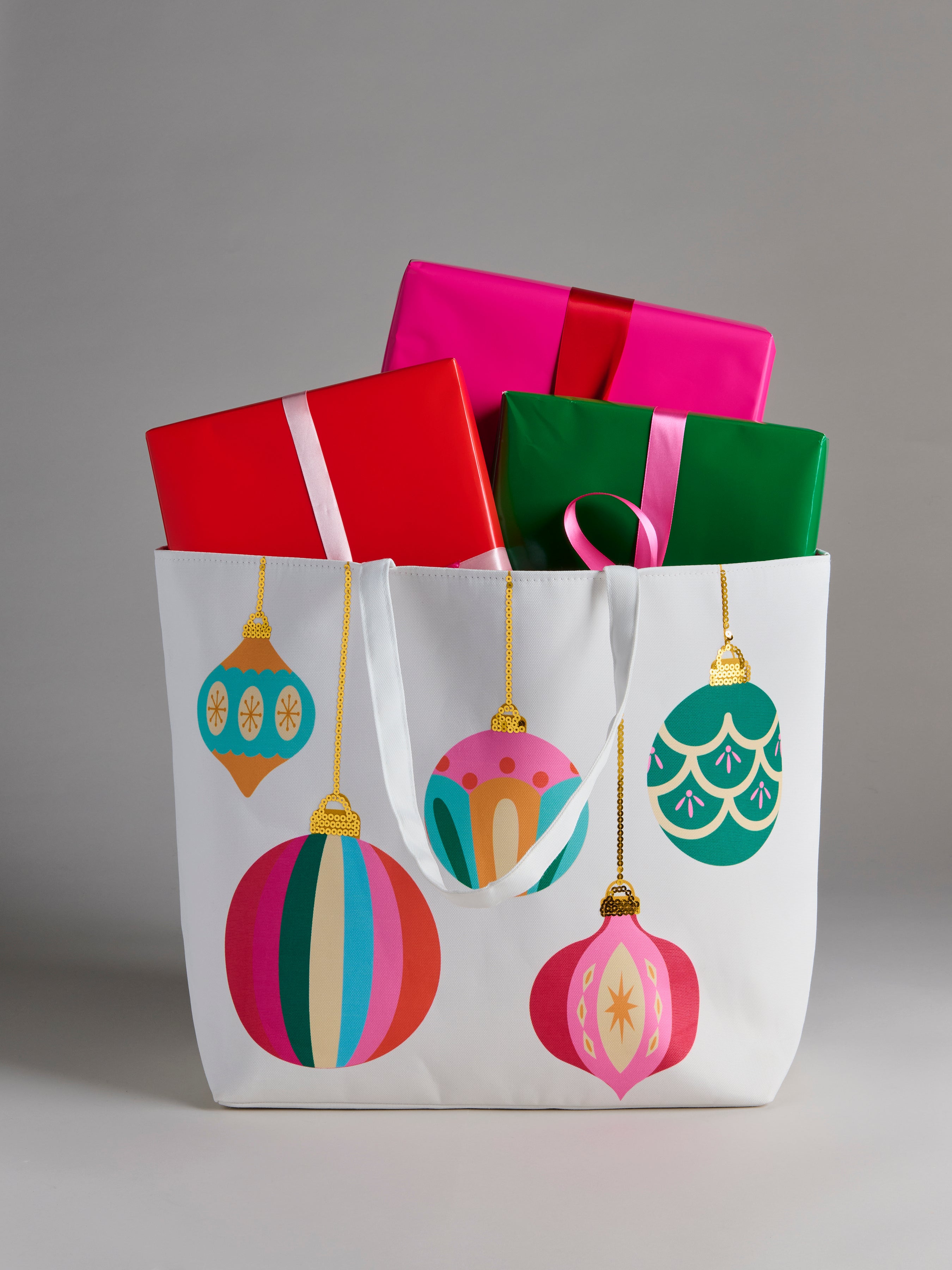 Shiraleah Ornaments Gifting Tote, Ivory
