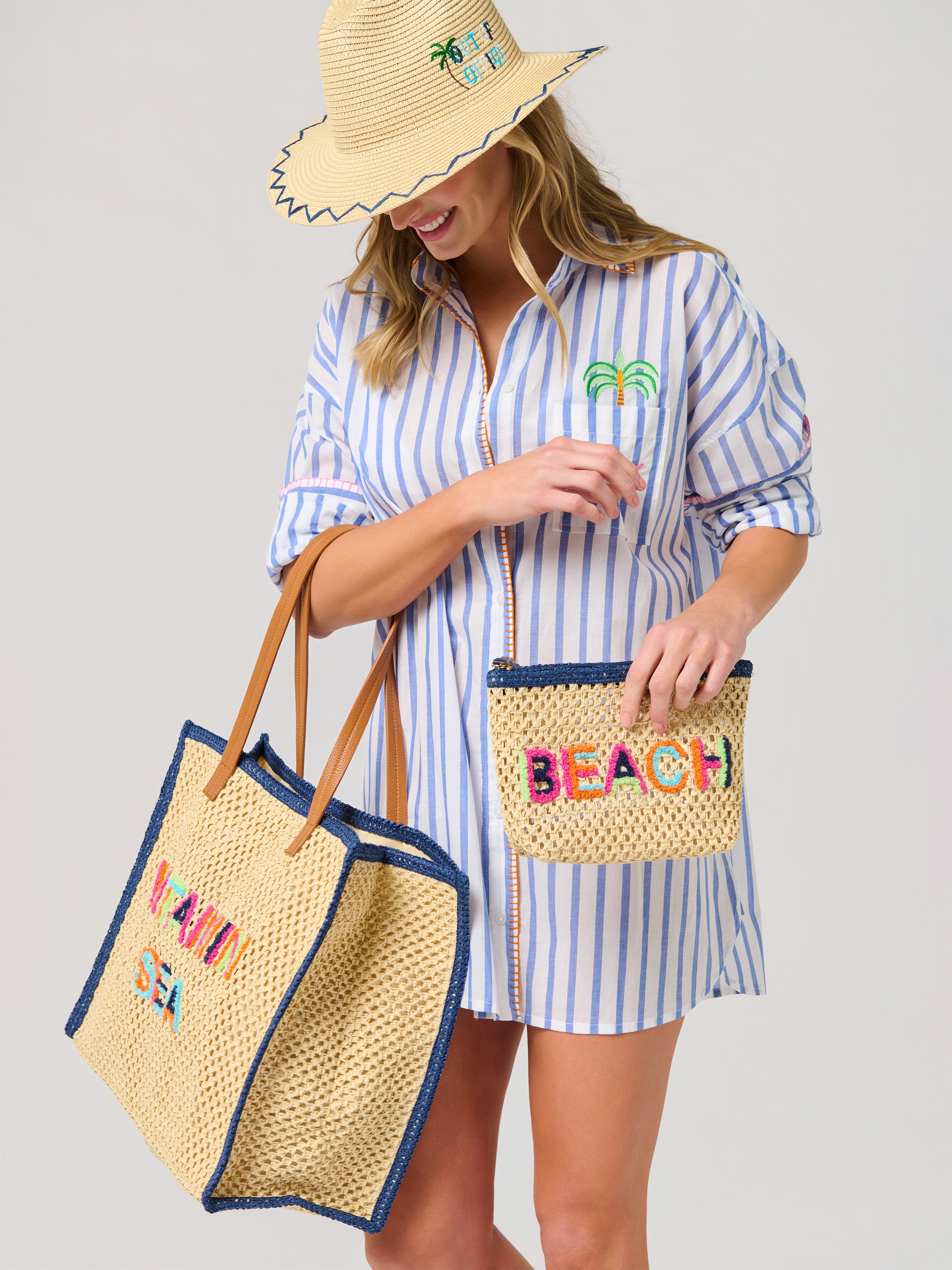 Shiraleah "Vitamin Sea" Tote, Natural