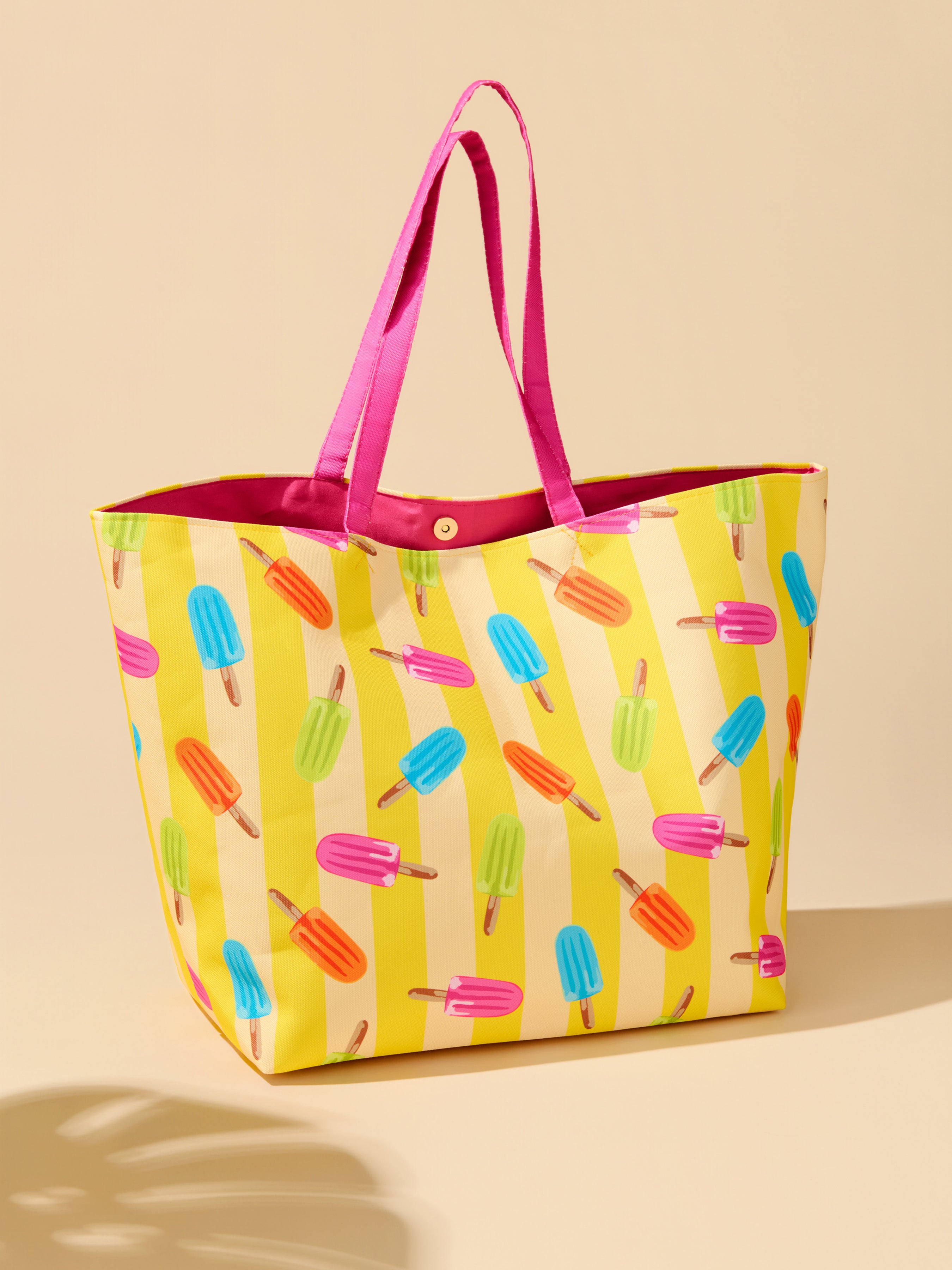 Shiraleah Popsicle Carryall Tote, Yellow