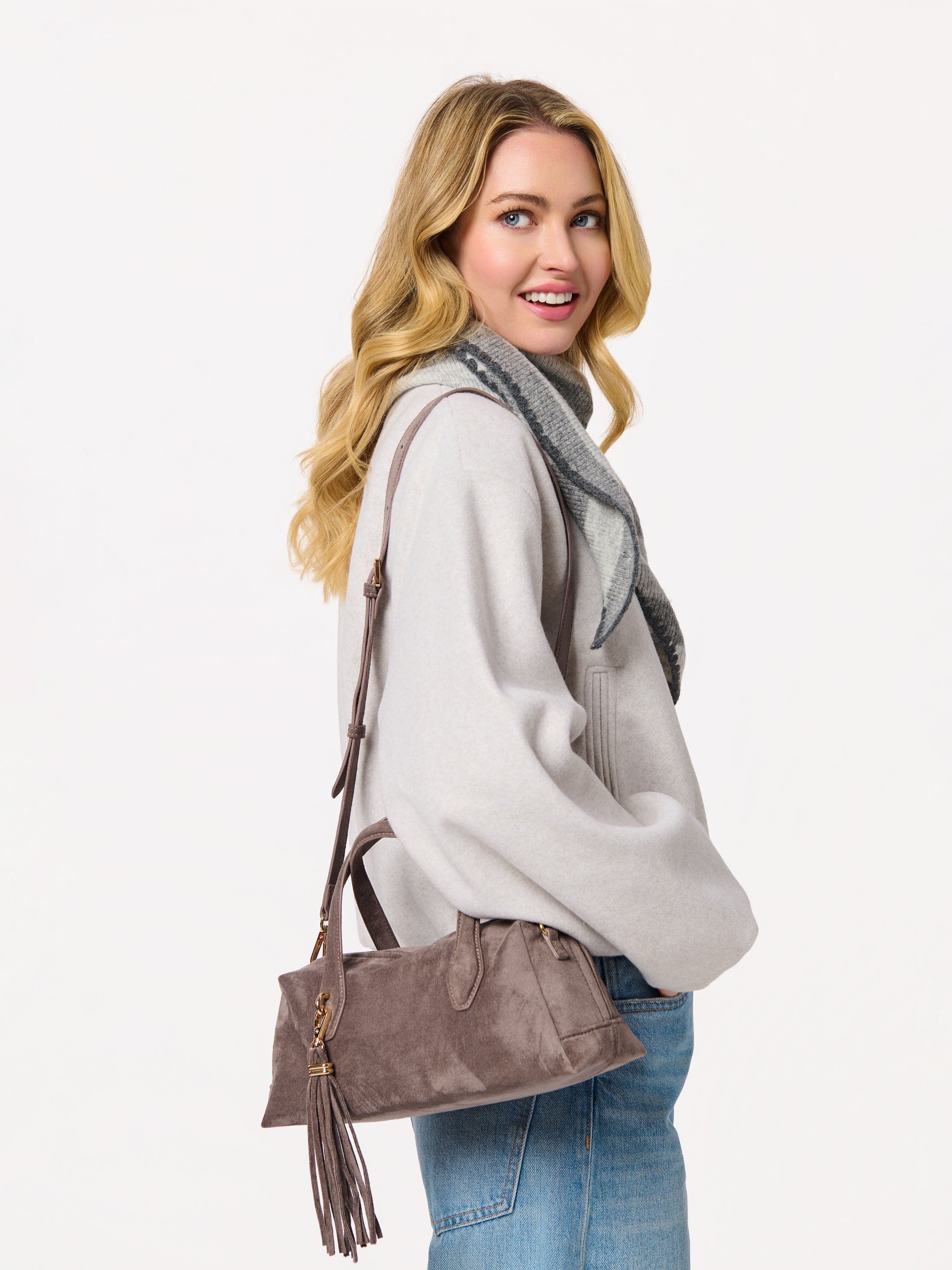 Shiraleah Kylie Mini Bowler Bag GREY / OS