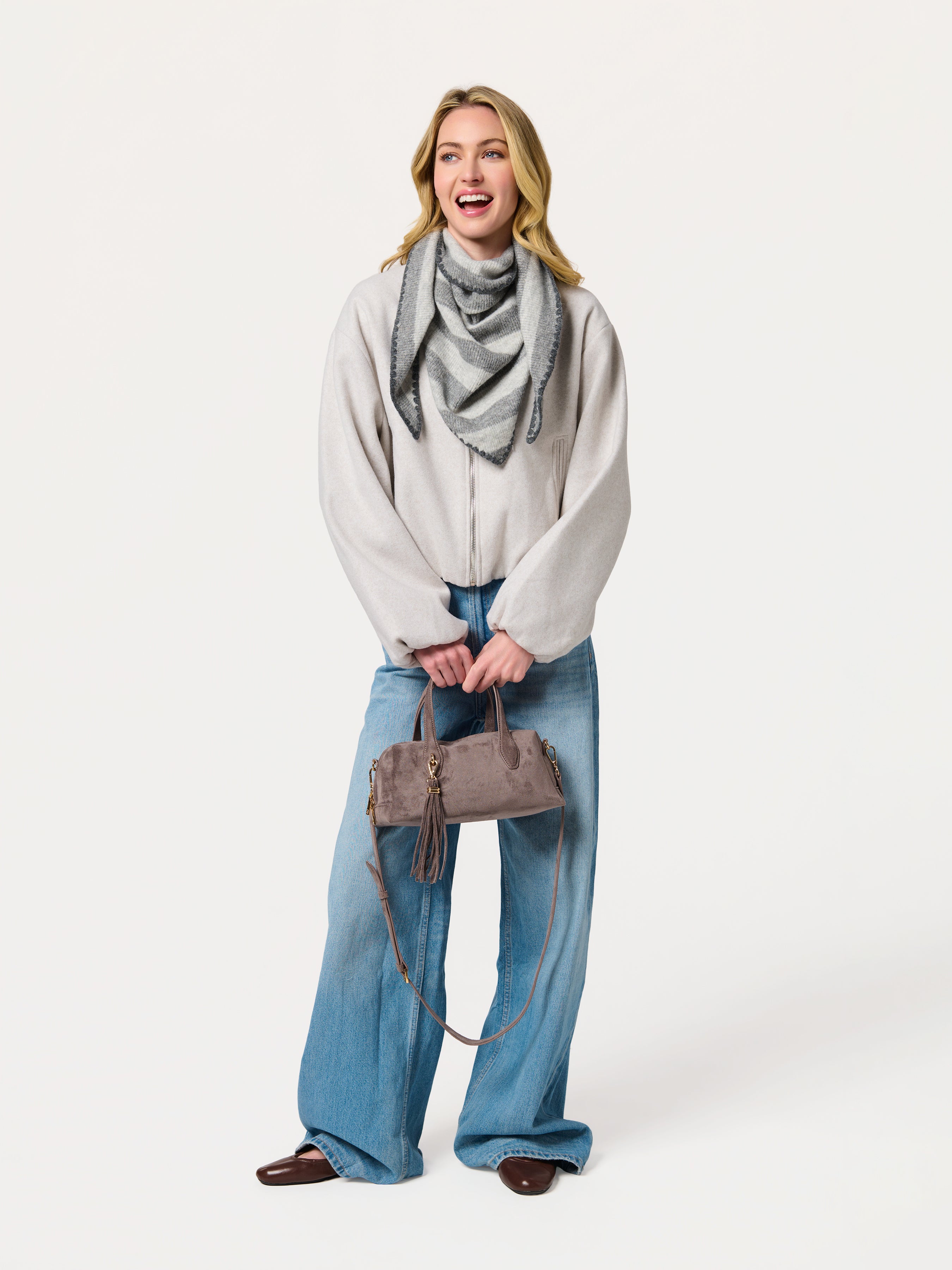 Shiraleah Kylie Mini Bowler Bag GREY / OS