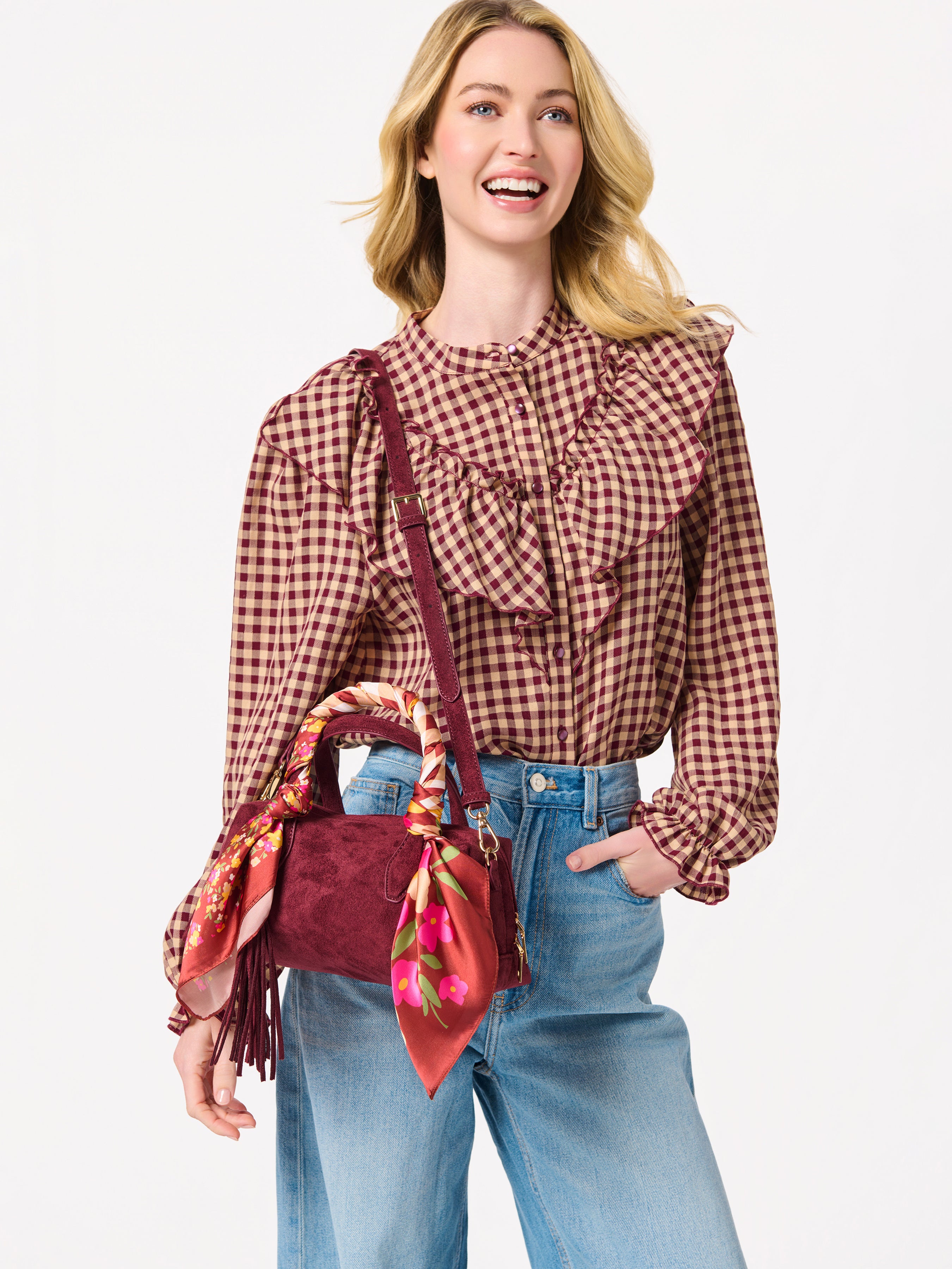 Shiraleah Kylie Mini Bowler Bag WINE / OS