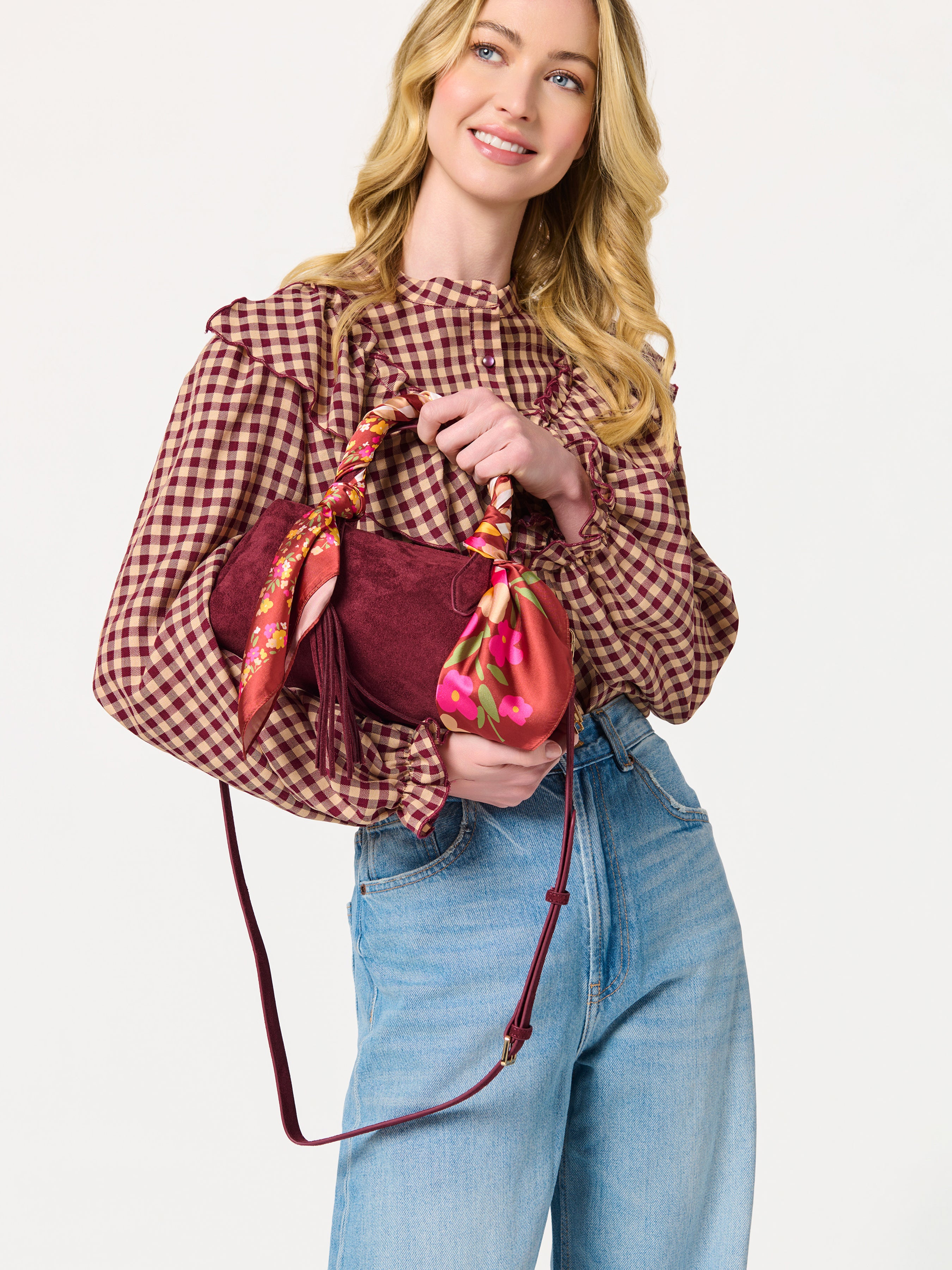 Shiraleah Kylie Mini Bowler Bag WINE / OS