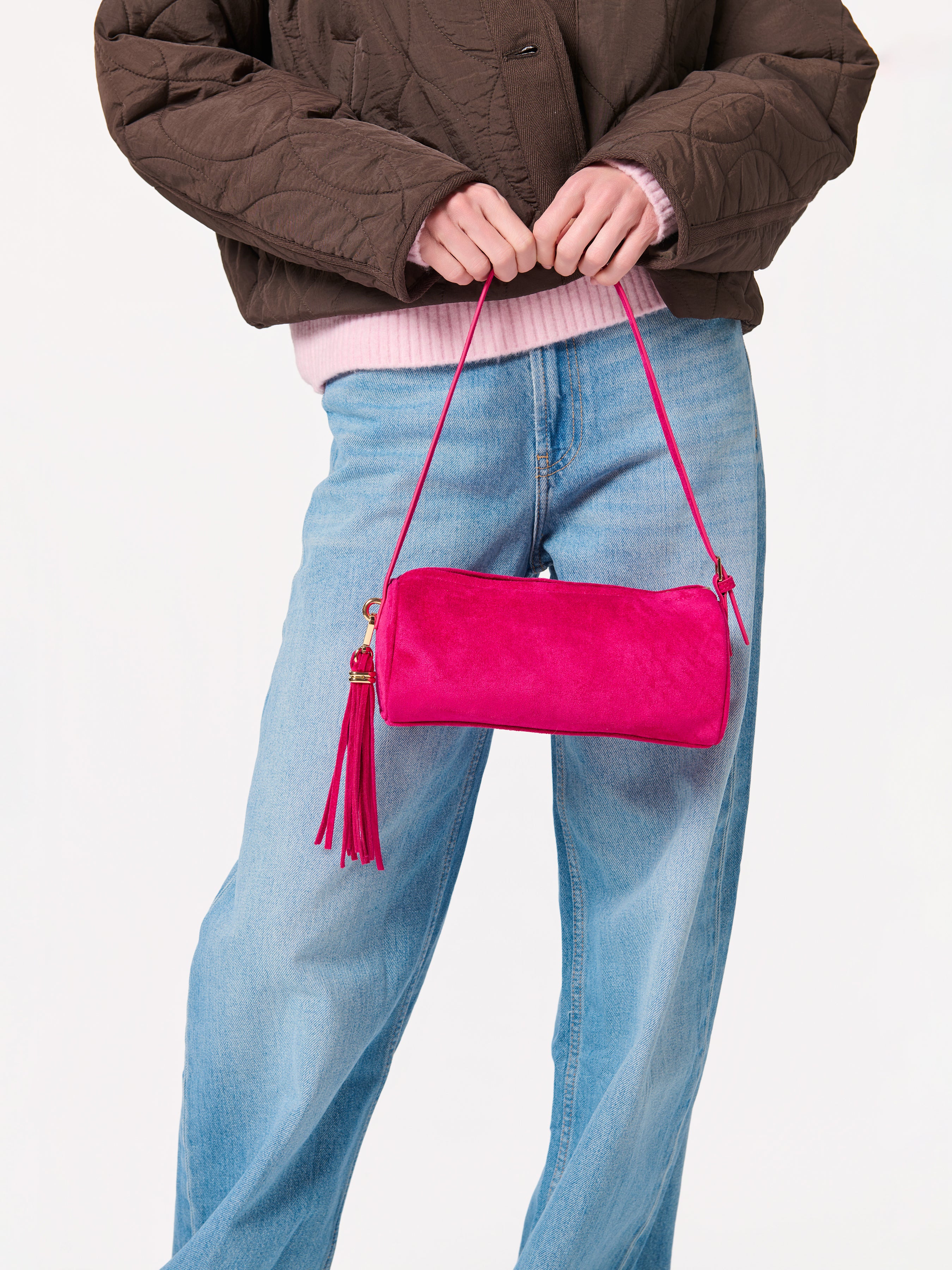 Shiraleah Kylie Barrel Shoulder Bag MAGENTA / OS