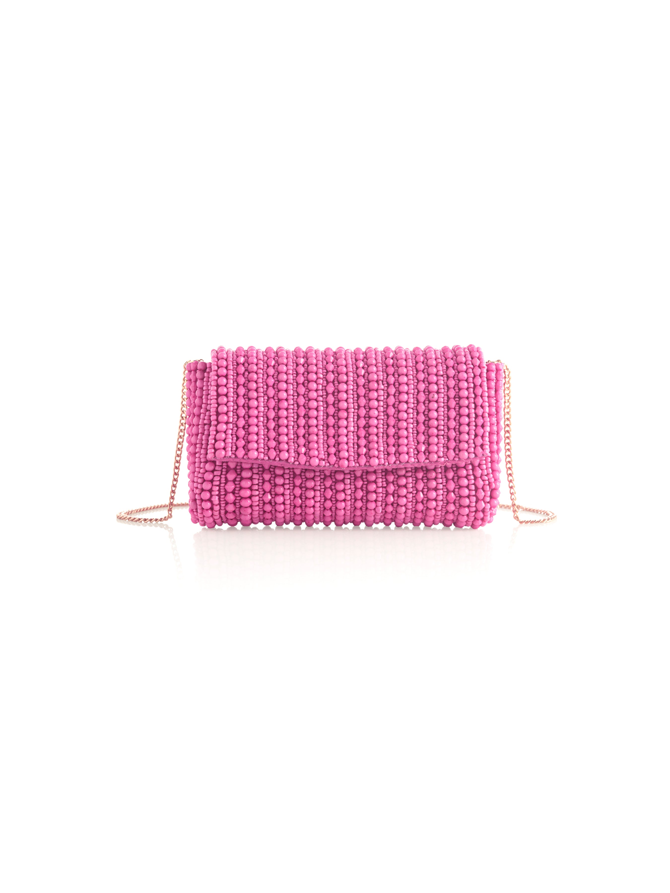 Shiraleah Danny Beaded Clutch, Pink - FINAL SALE ONLY