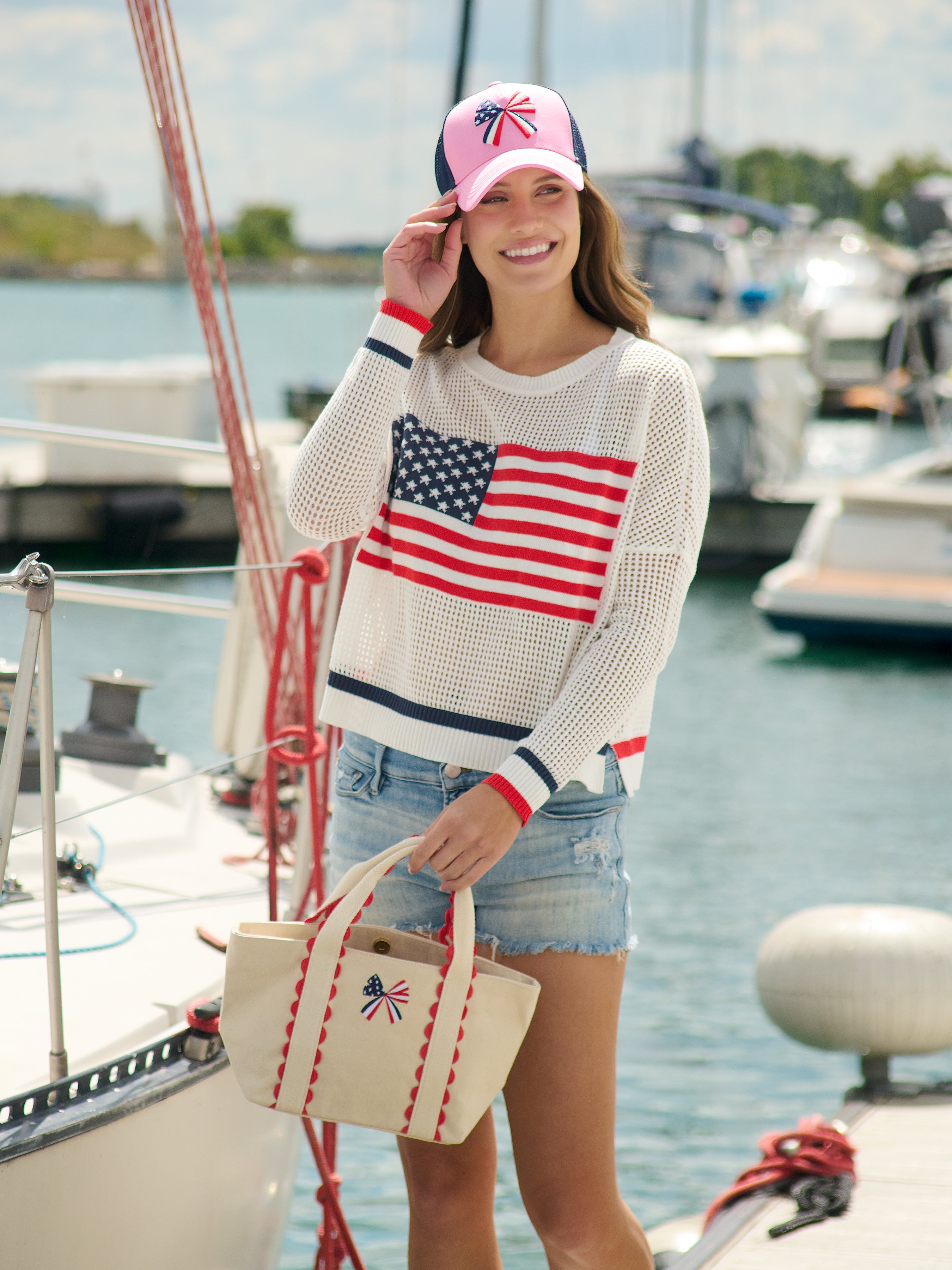 Shiraleah Liberty Bow Mini Tote, Red