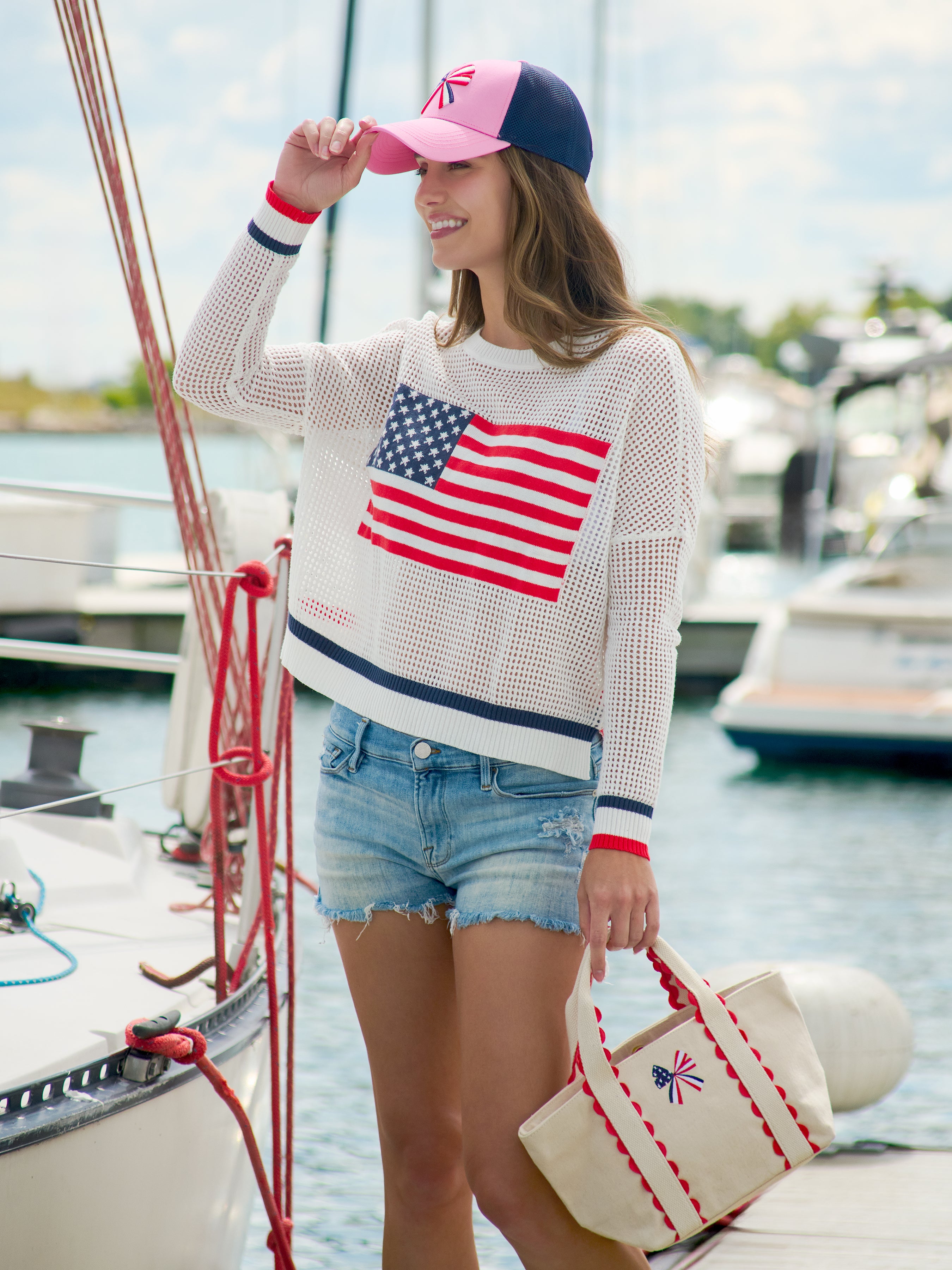 Shiraleah Liberty Bow Mini Tote, Red