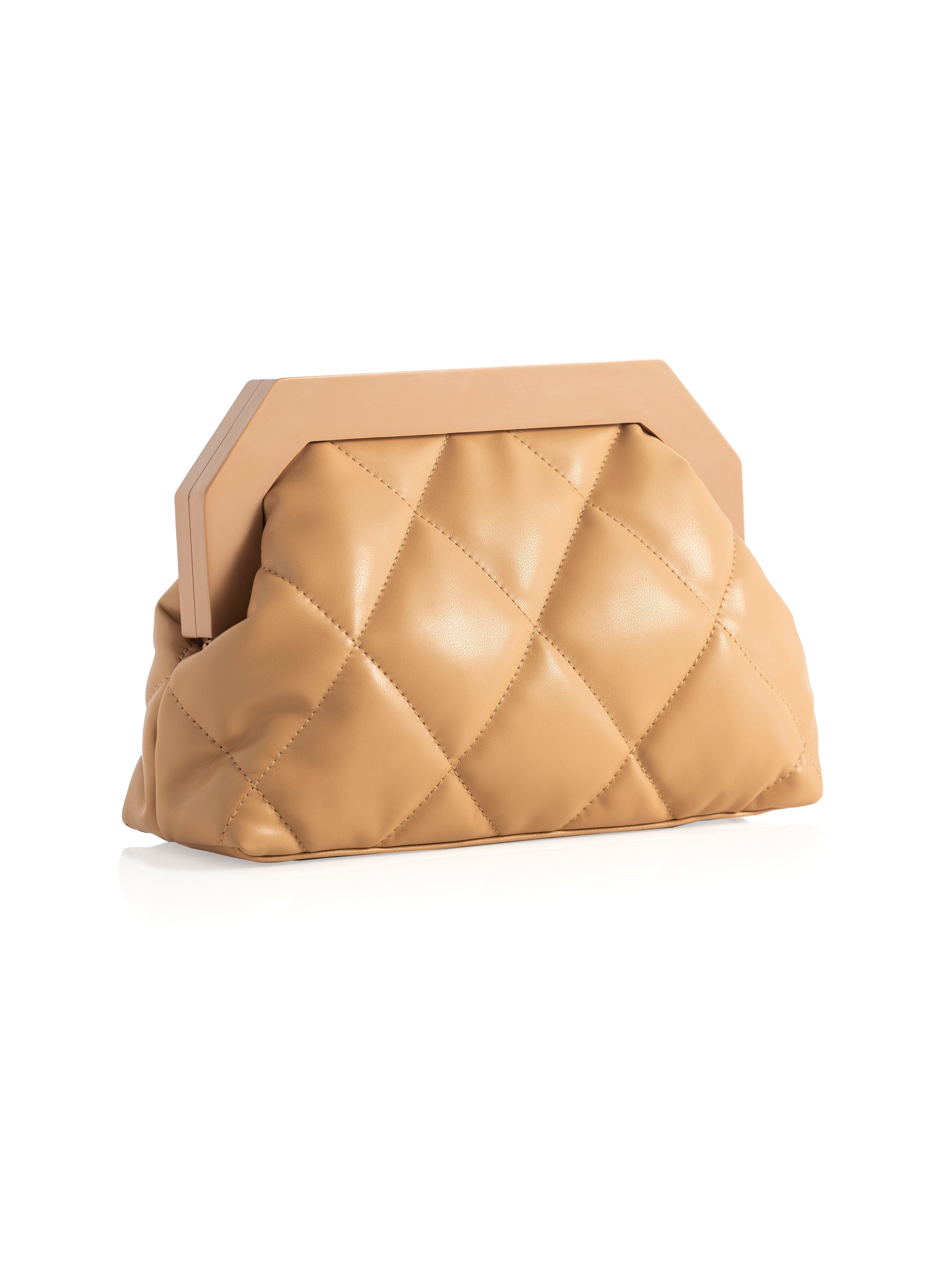 Shiraleah Bailey Quilted Clutch, Tan