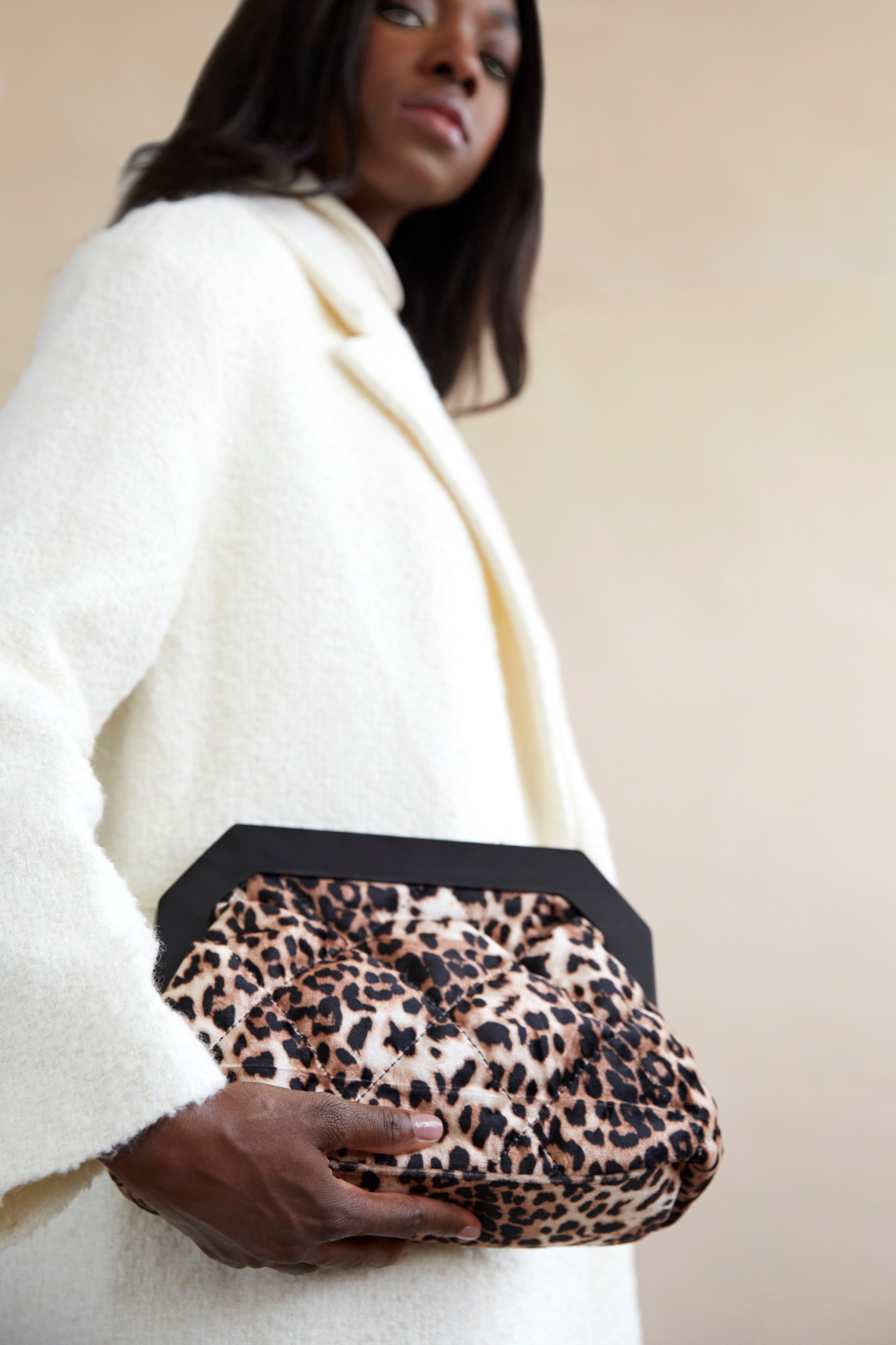 Shiraleah Bailey Quilted Leopard Clutch, Multi