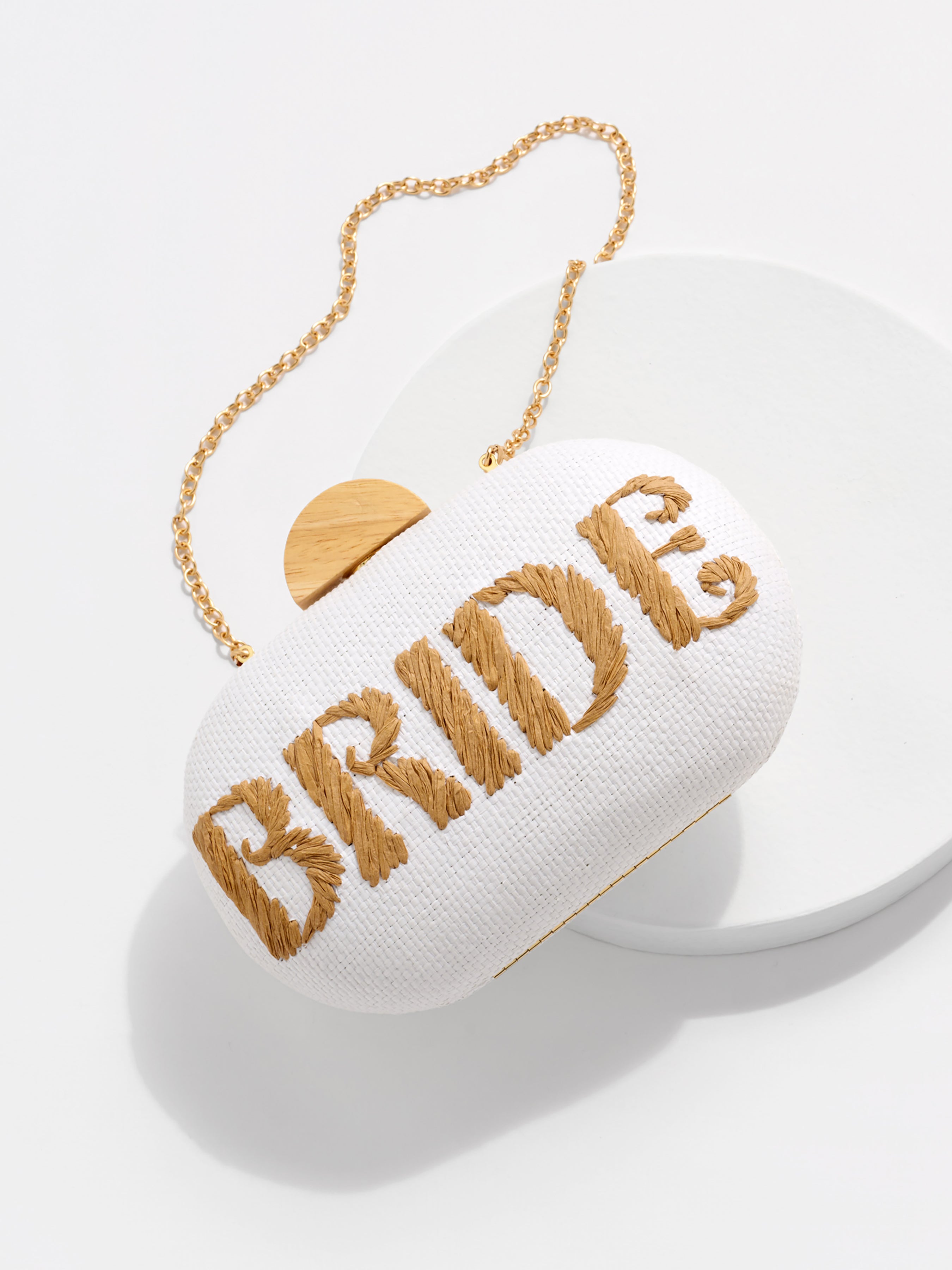 Shiraleah "Bride" Oval Minaudière, White