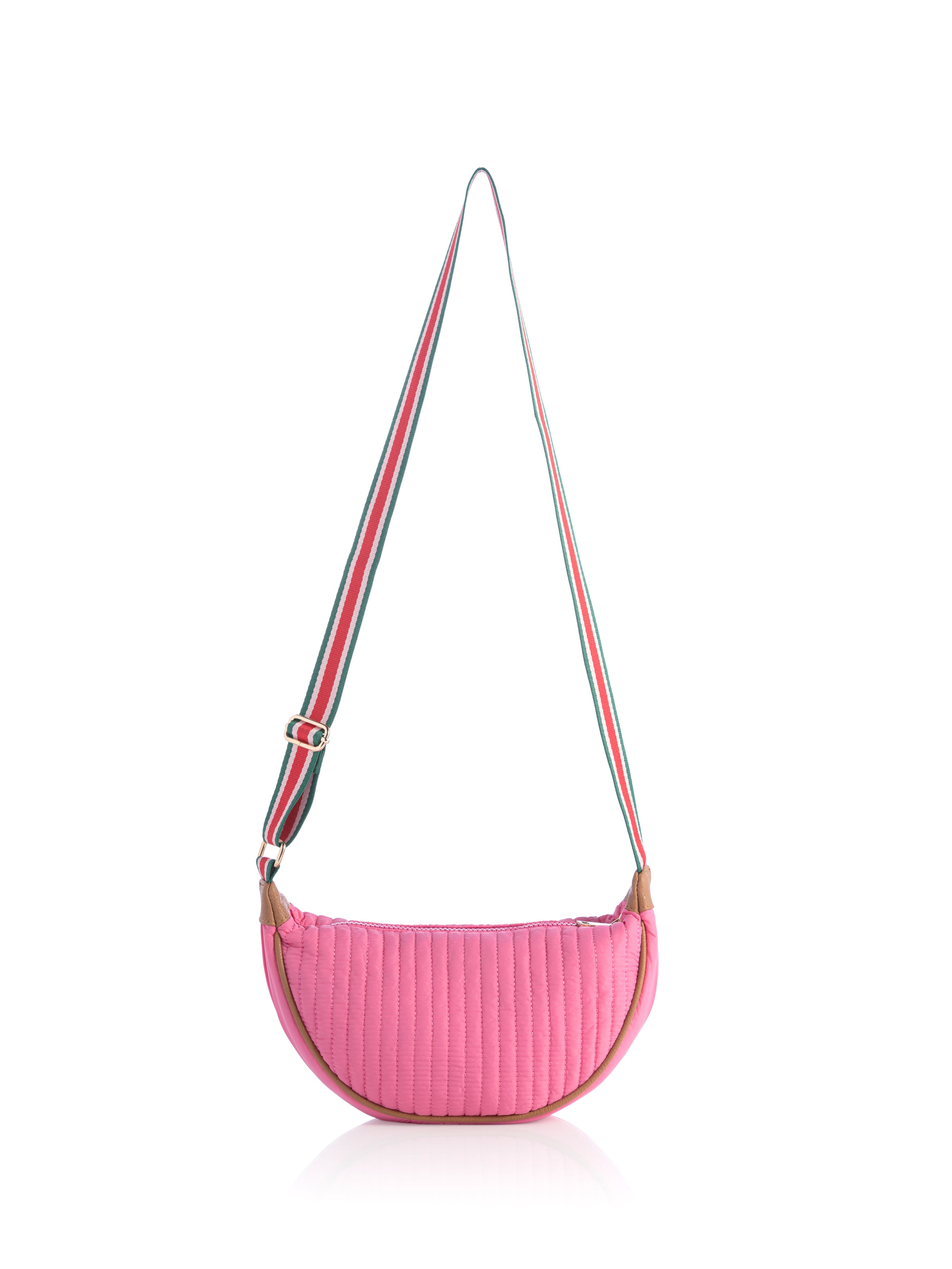 Shiraleah Ezra Quilted Nylon Sling Cross-Body, Pink