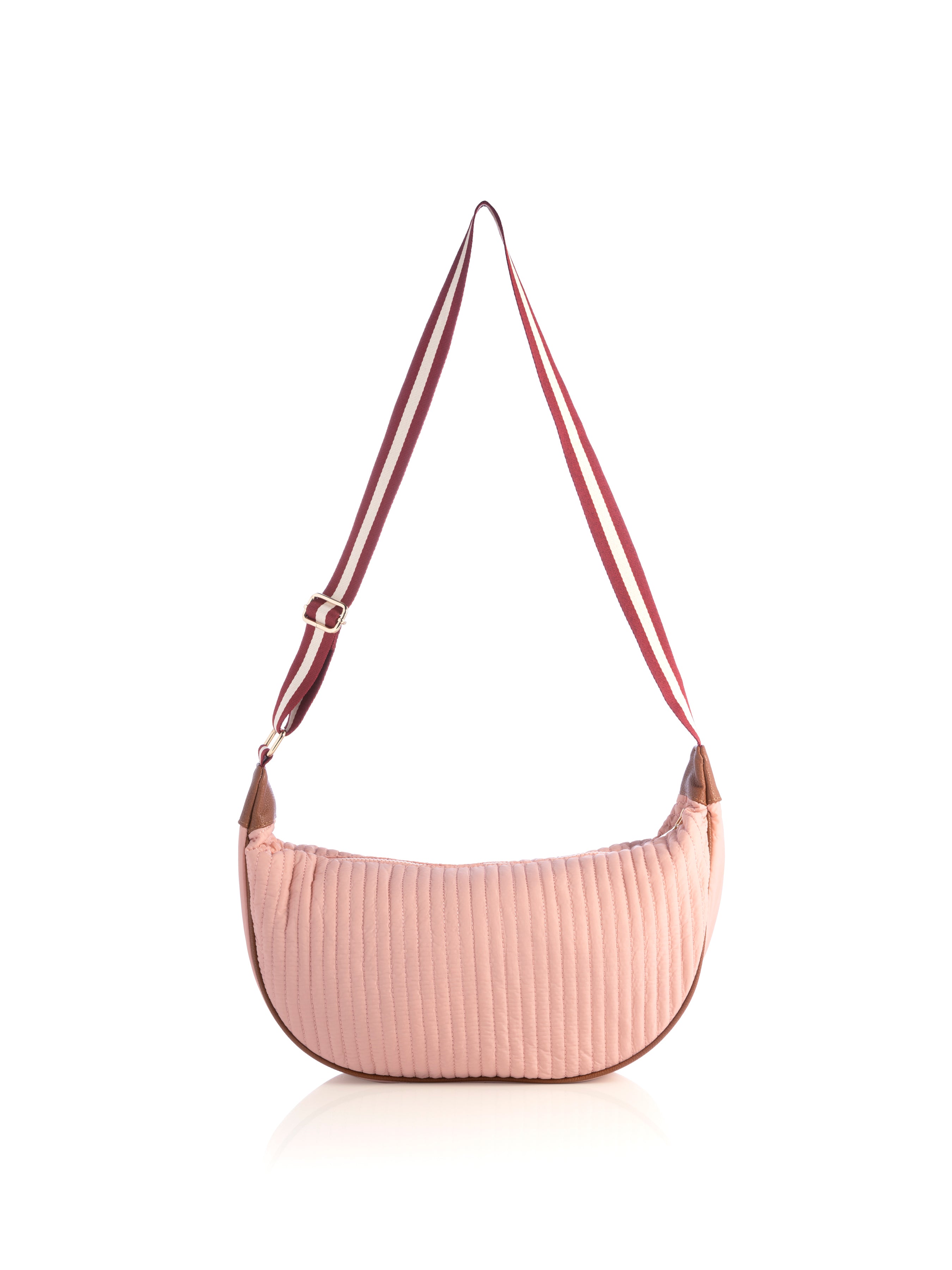 Shiraleah Ezra Quilted Nylon Large Cross-Body, Blush