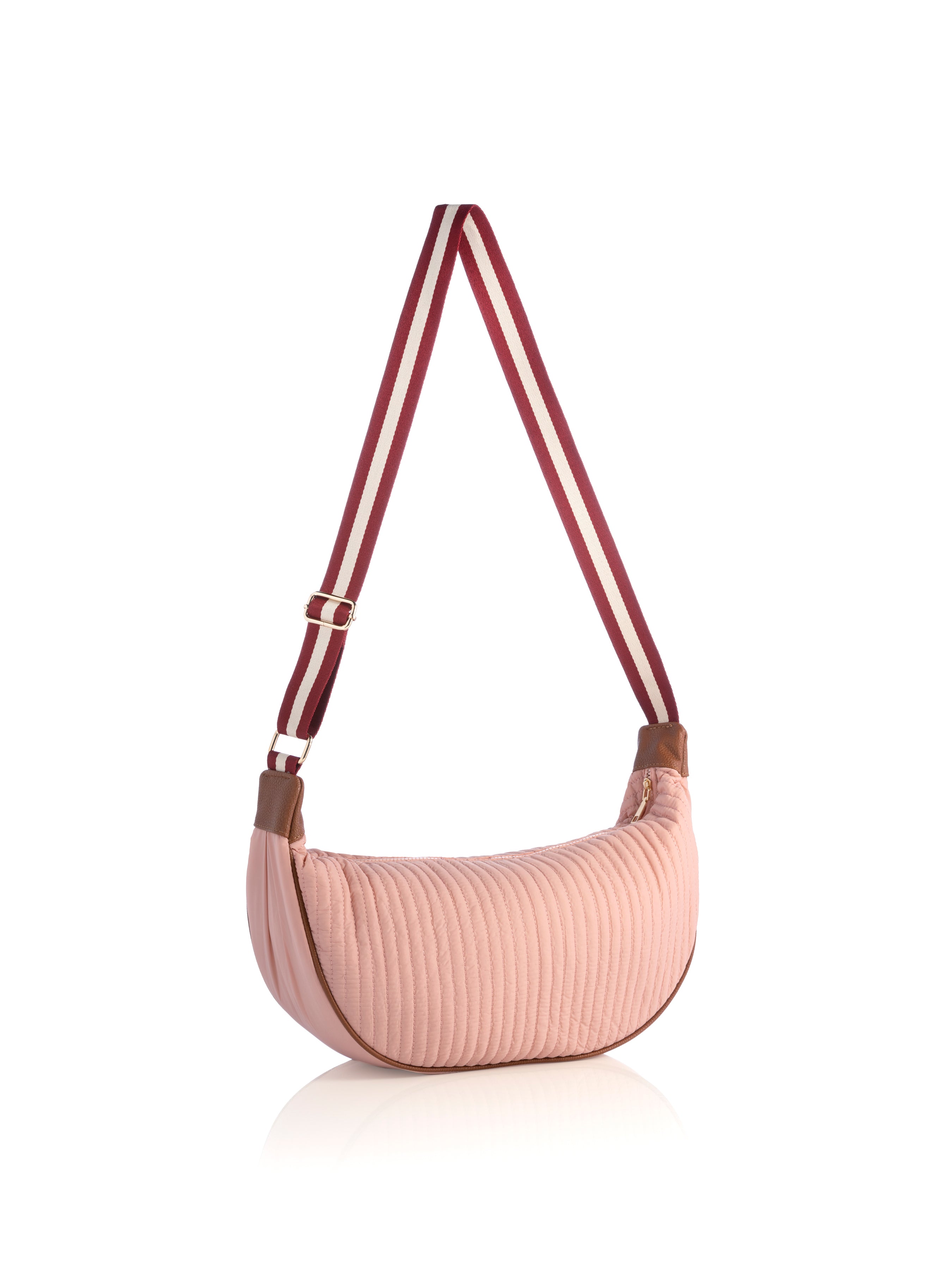 Shiraleah Ezra Quilted Nylon Large Cross-Body, Blush