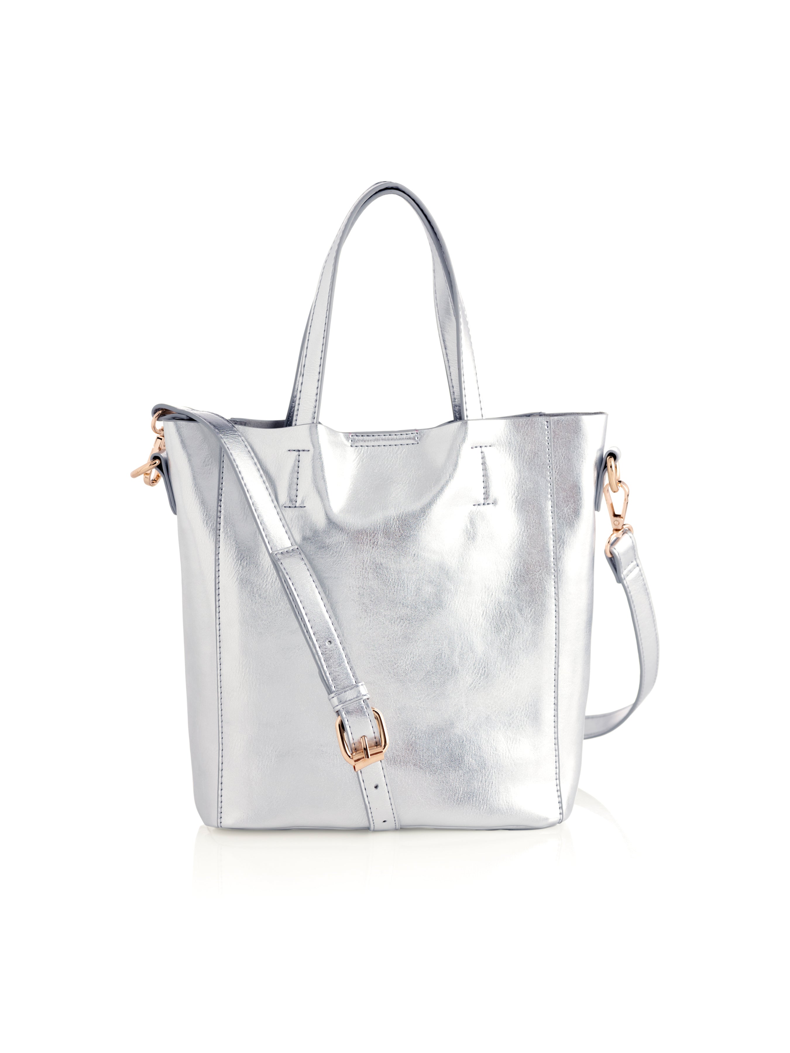 Shiraleah Maddie Mini Tote, Silver