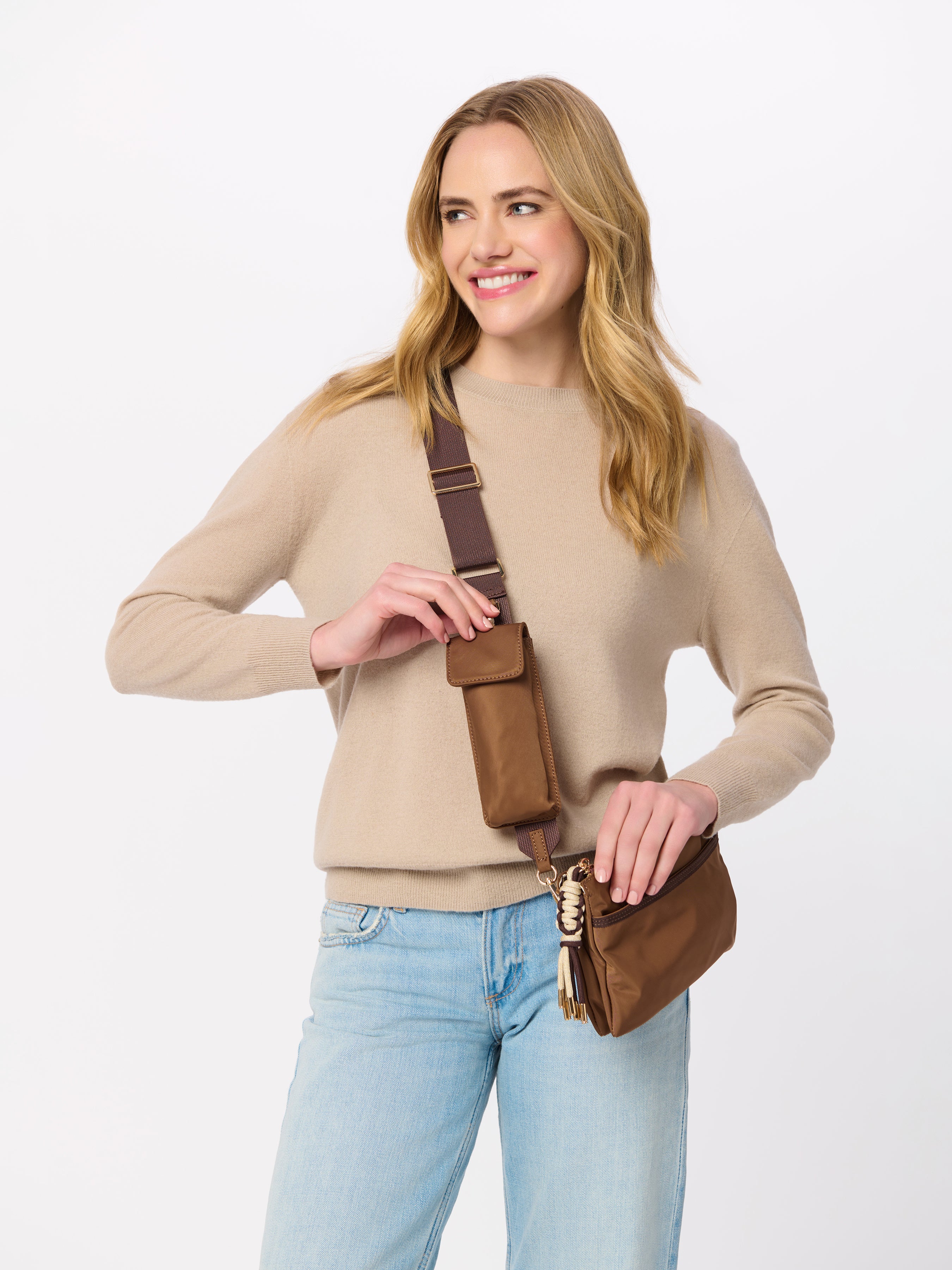 Shiraleah Jet Cross-Body MOCHA