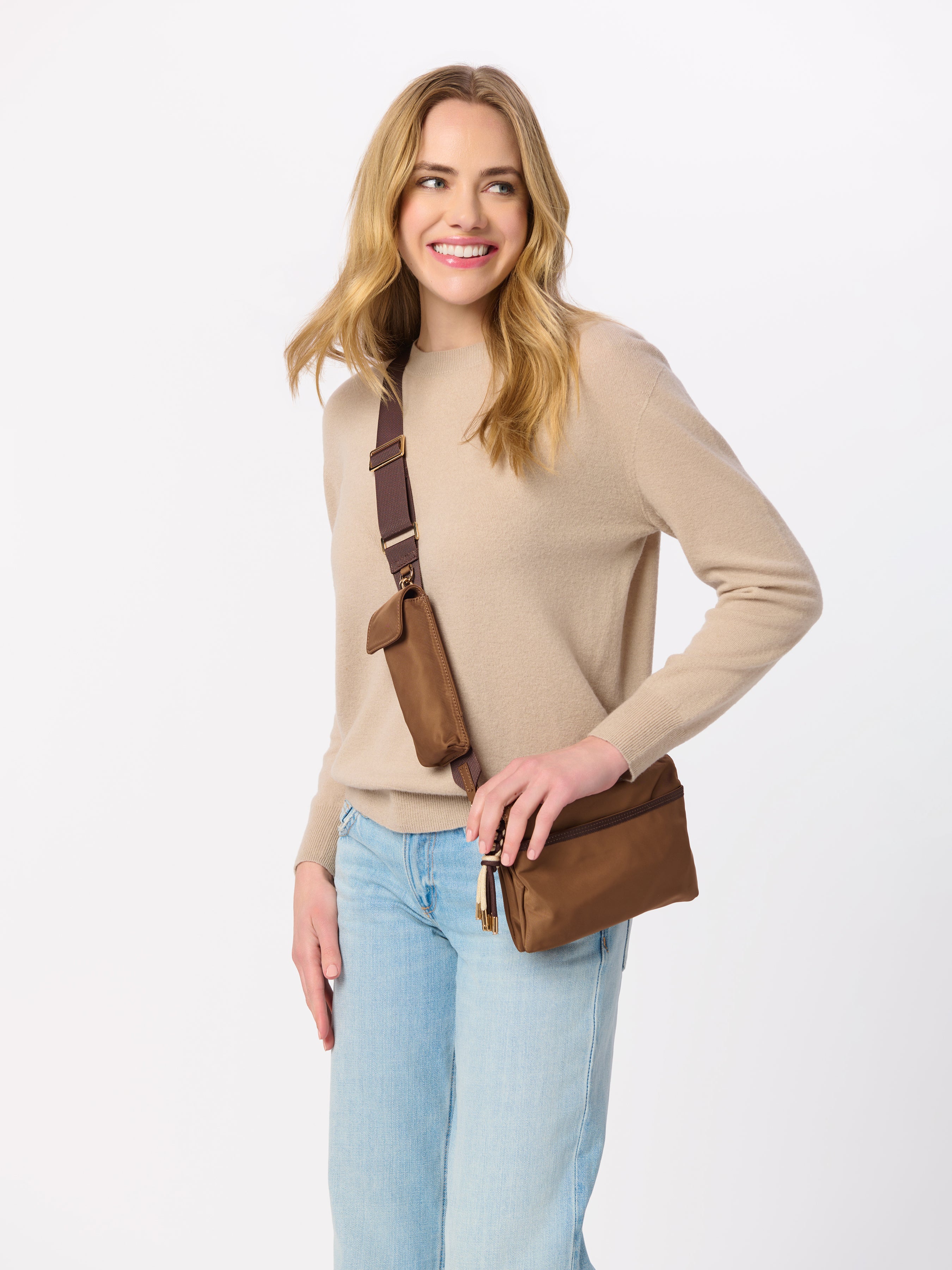 Shiraleah Jet Cross-Body MOCHA