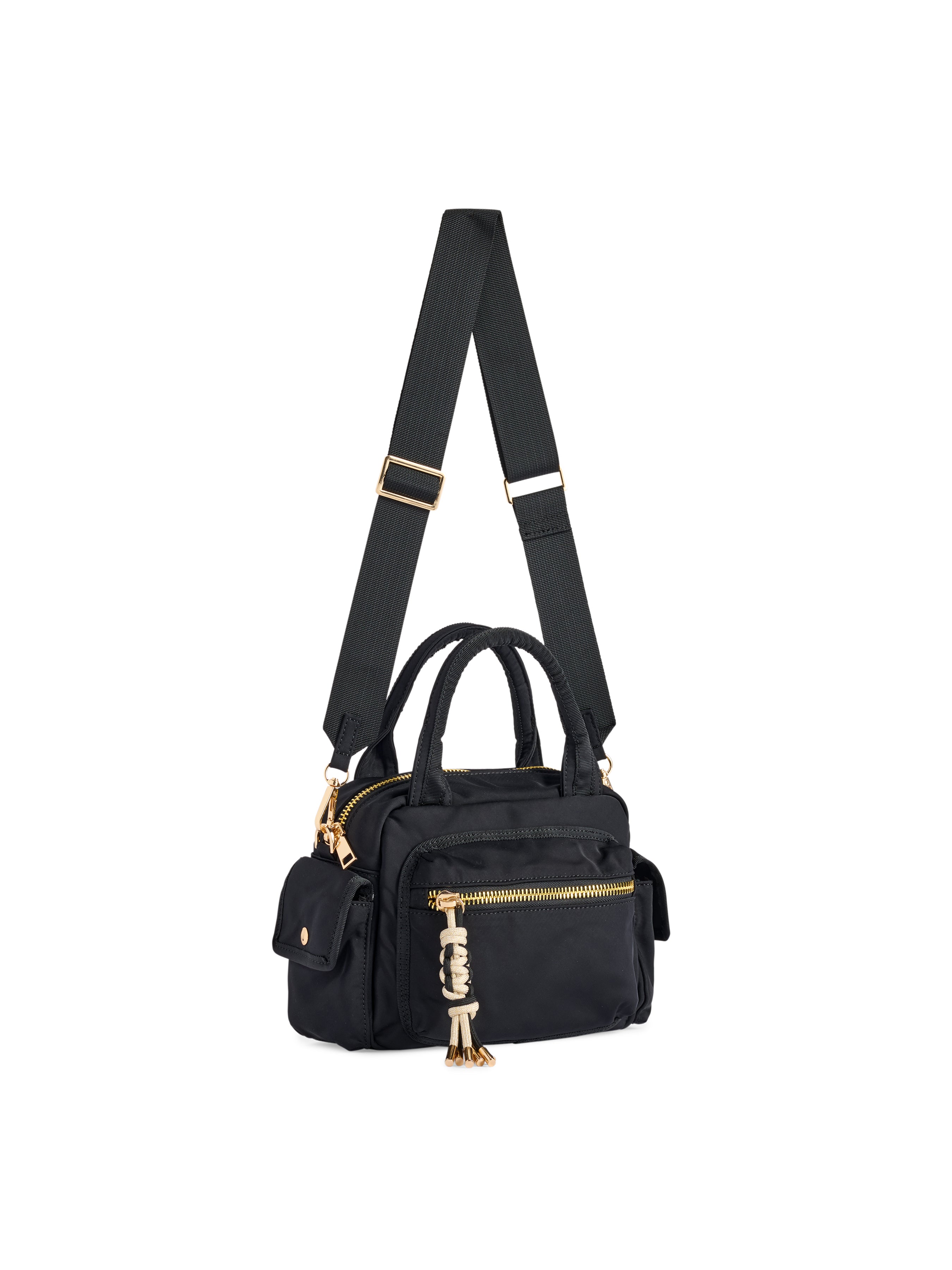 Shiraleah Jet Top Handle Shoulder Bag BLACK