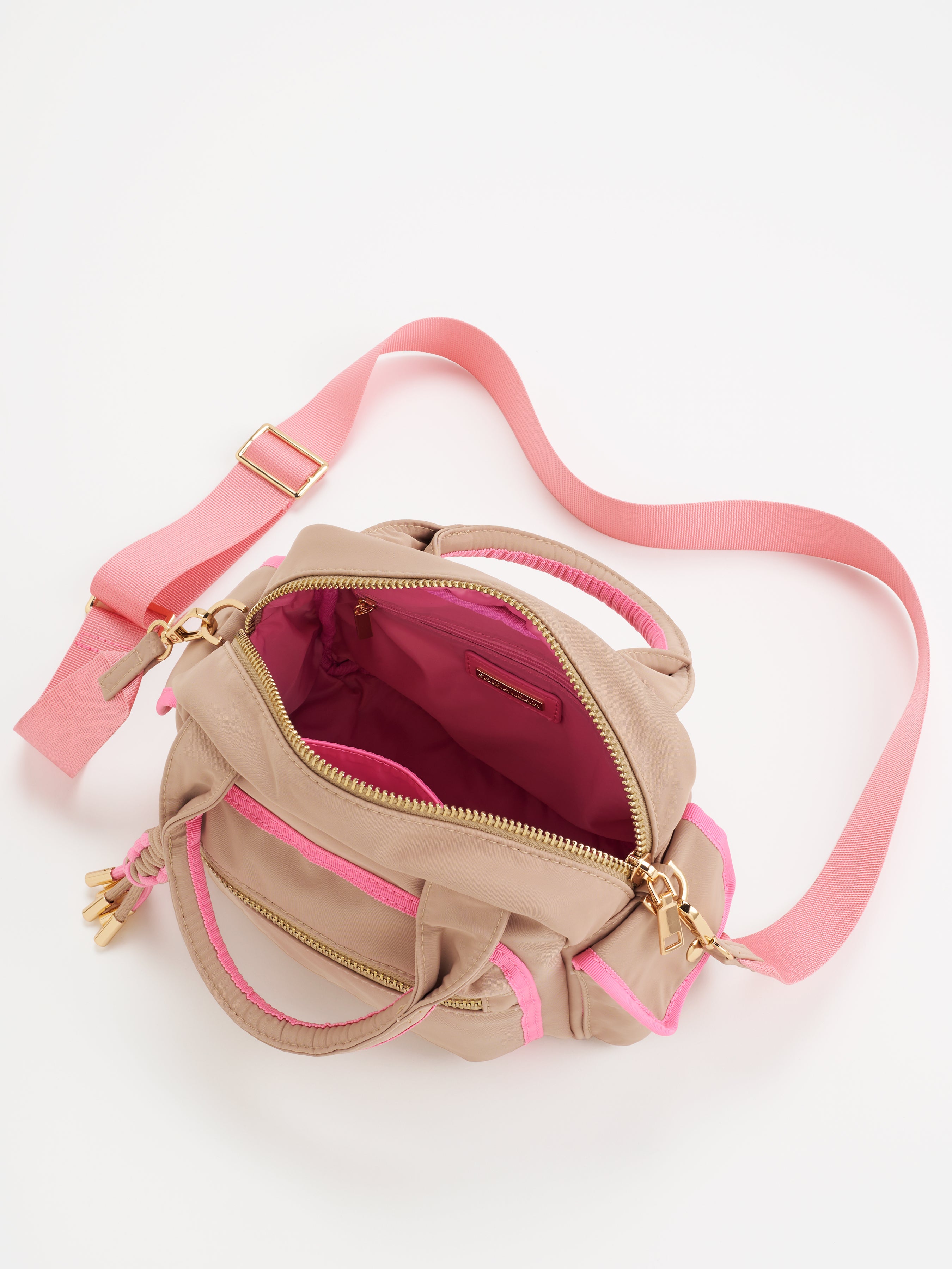 Shiraleah Jet Top Handle Shoulder Bag TAN