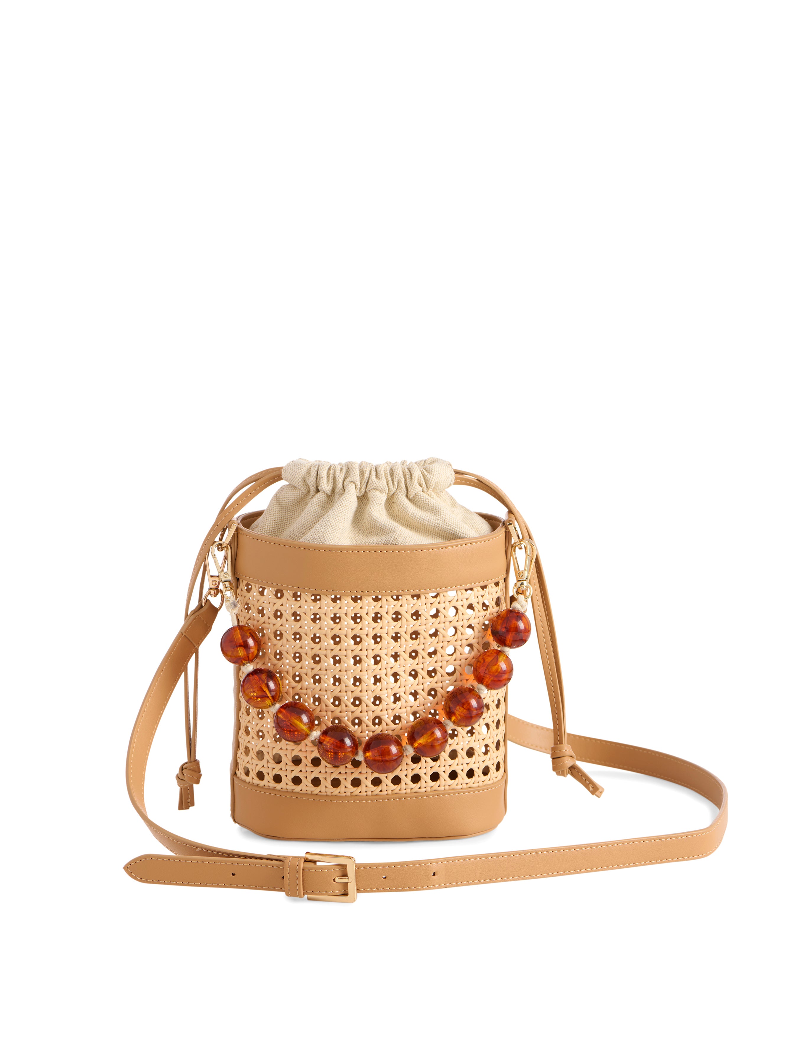 Shiraleah Lyra Bucket Bag TAN