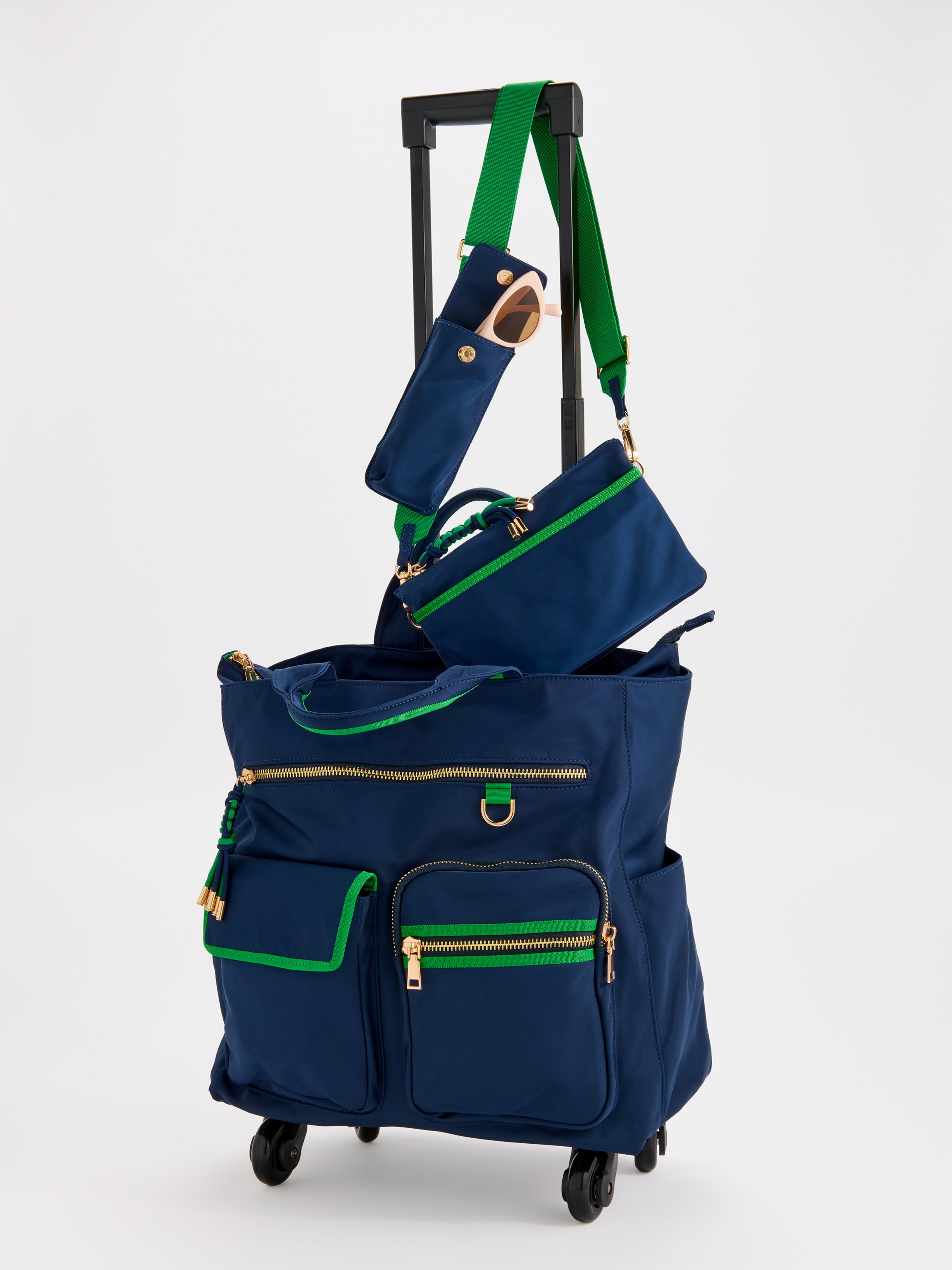 Shiraleah Jet 360° Roller Tote NAVY / OS