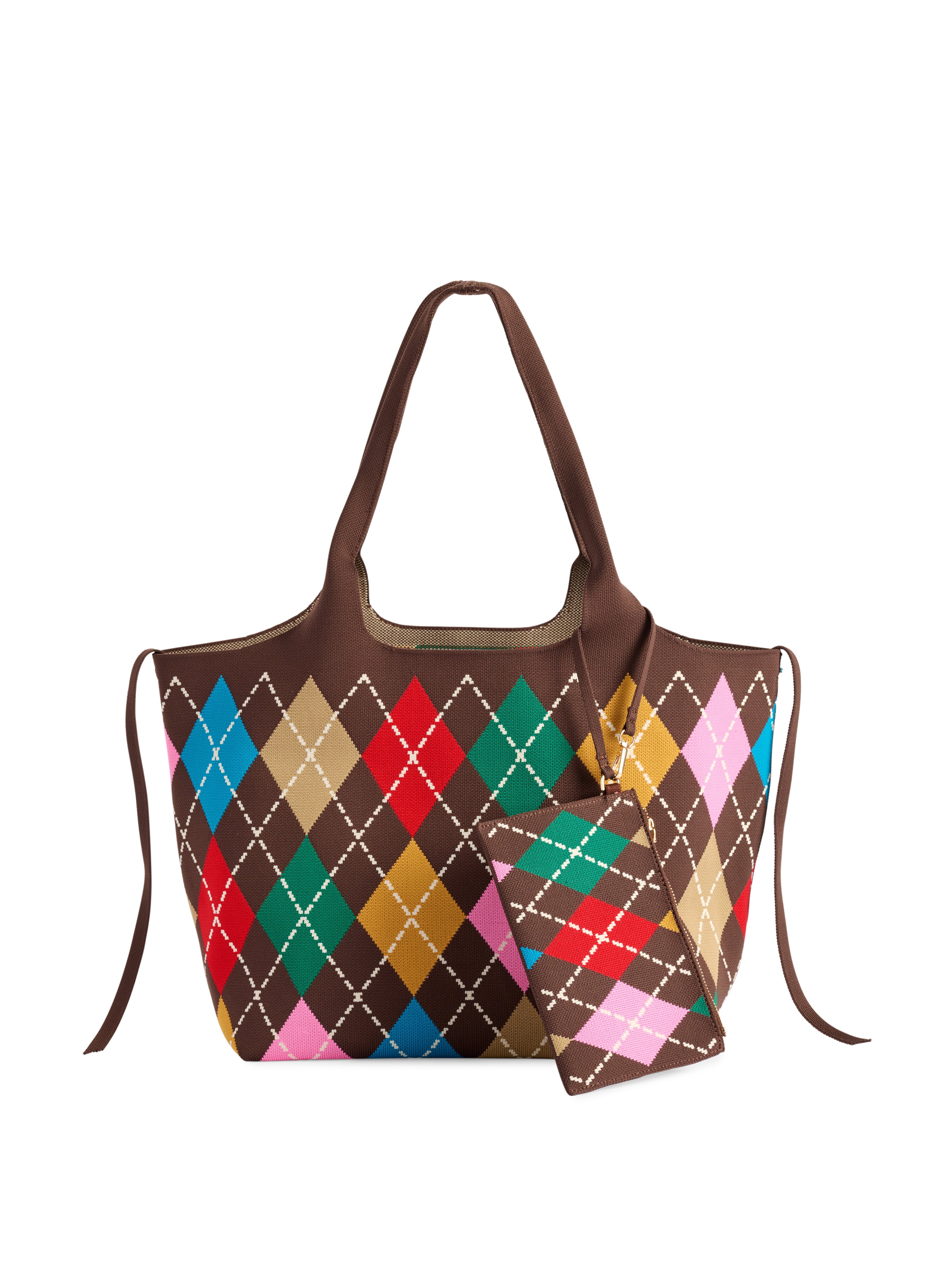 Shiraleah Robbie Argyle Tote BROWN / OS