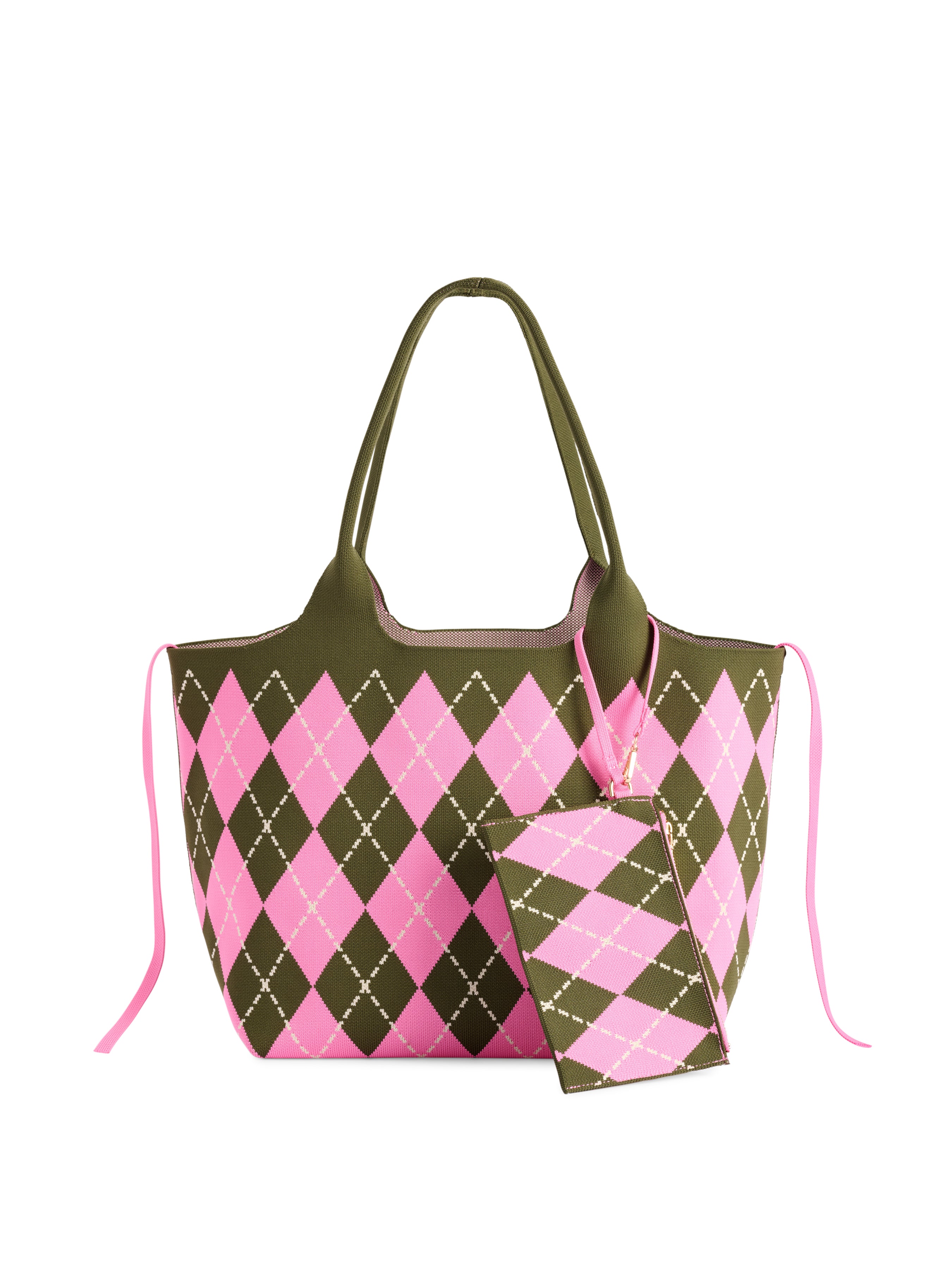 Shiraleah Robbie Argyle Tote PINK / OS