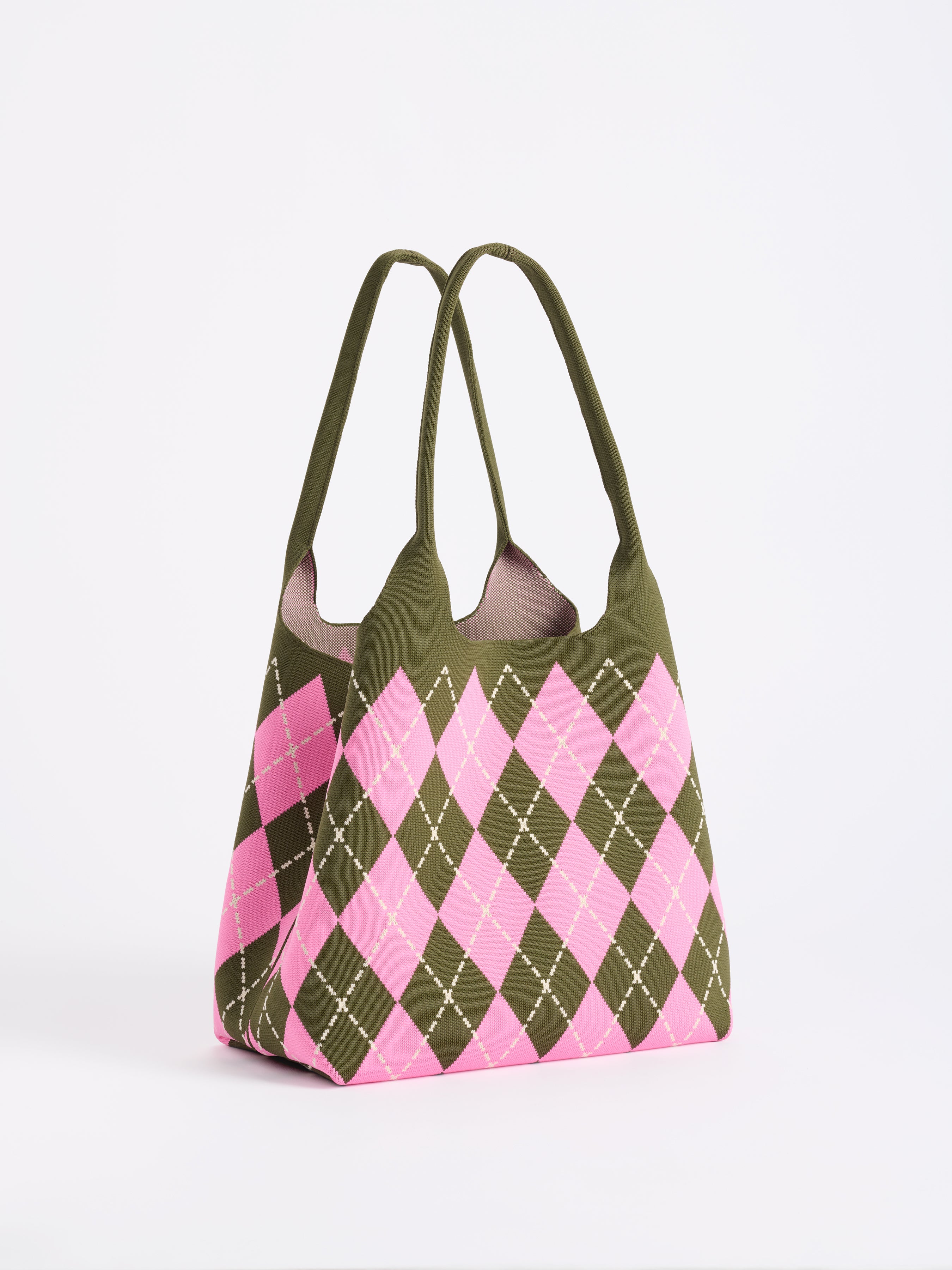 Shiraleah Robbie Argyle Tote PINK / OS