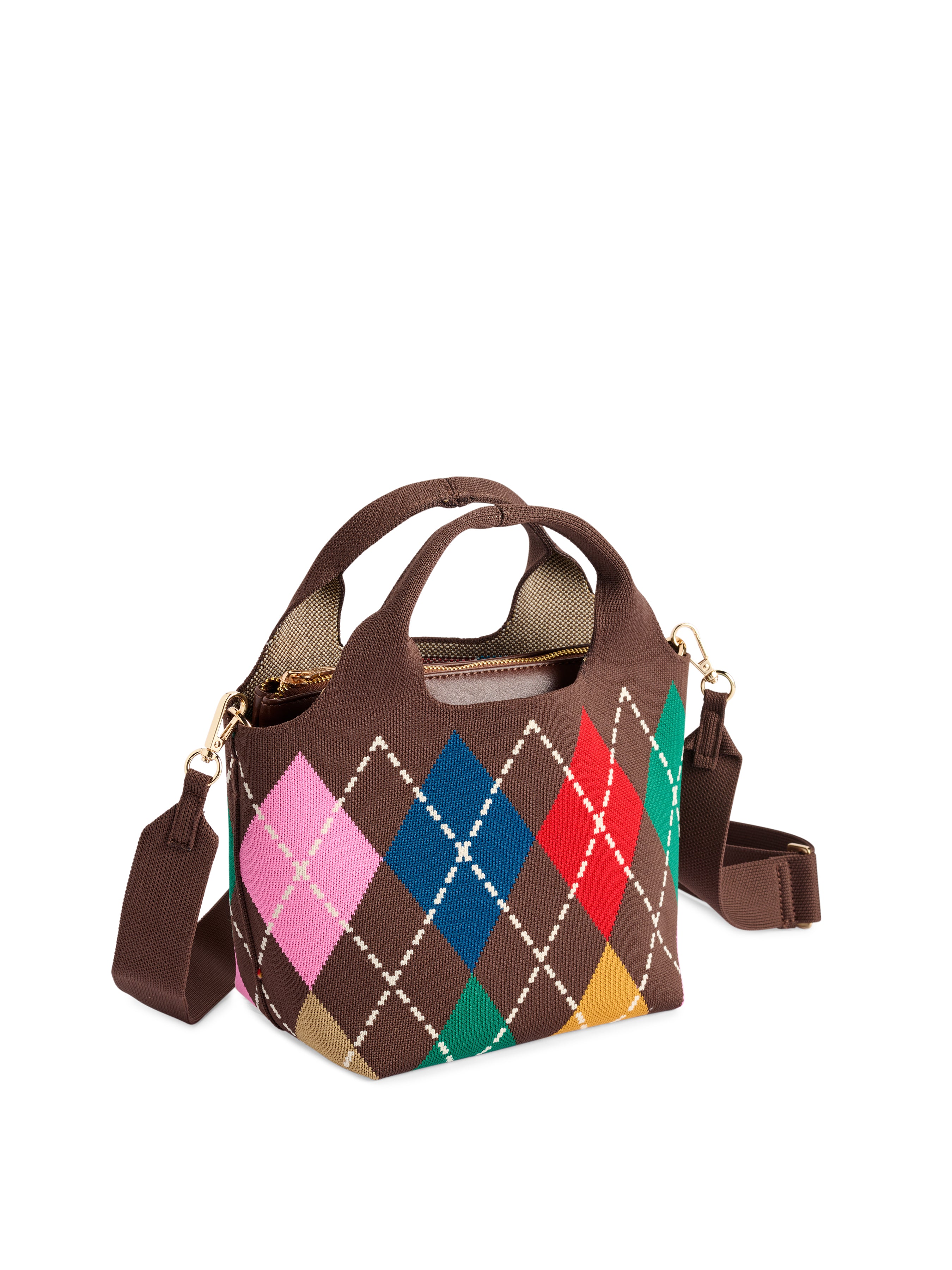 Shiraleah Robbie Argyle Mini Tote BROWN / OS