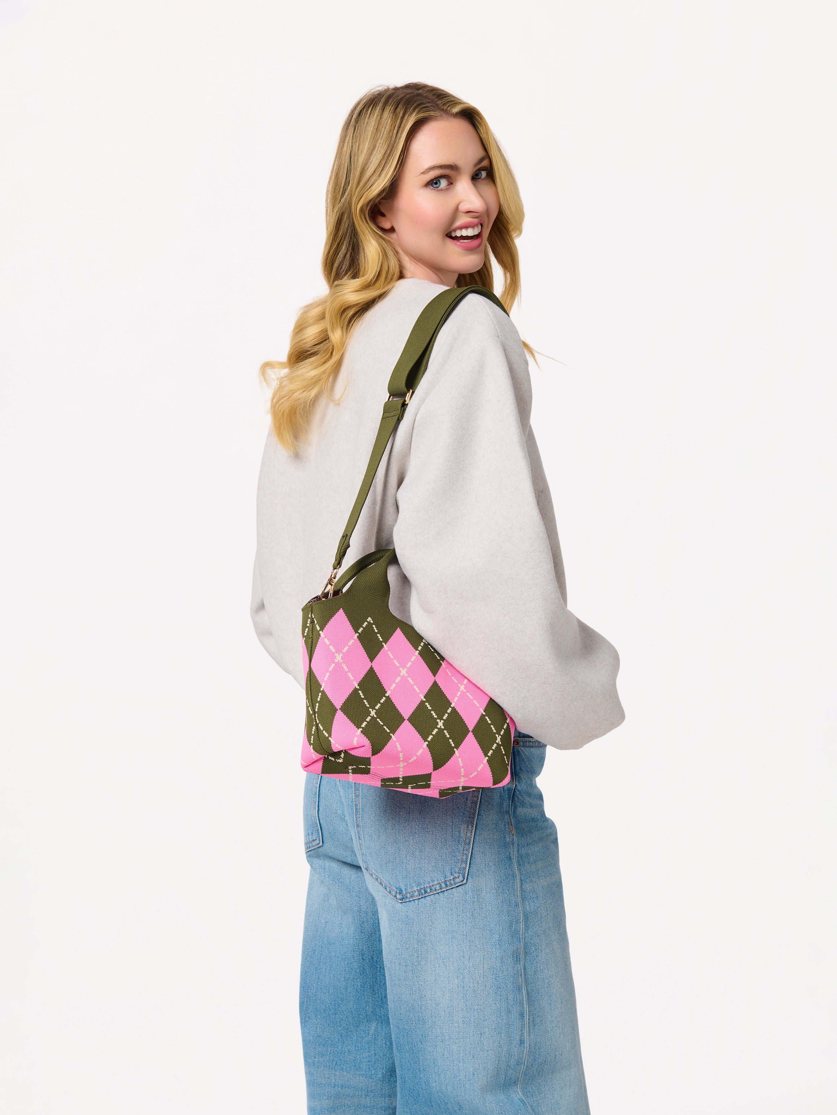 Shiraleah Robbie Argyle Mini Tote PINK / OS