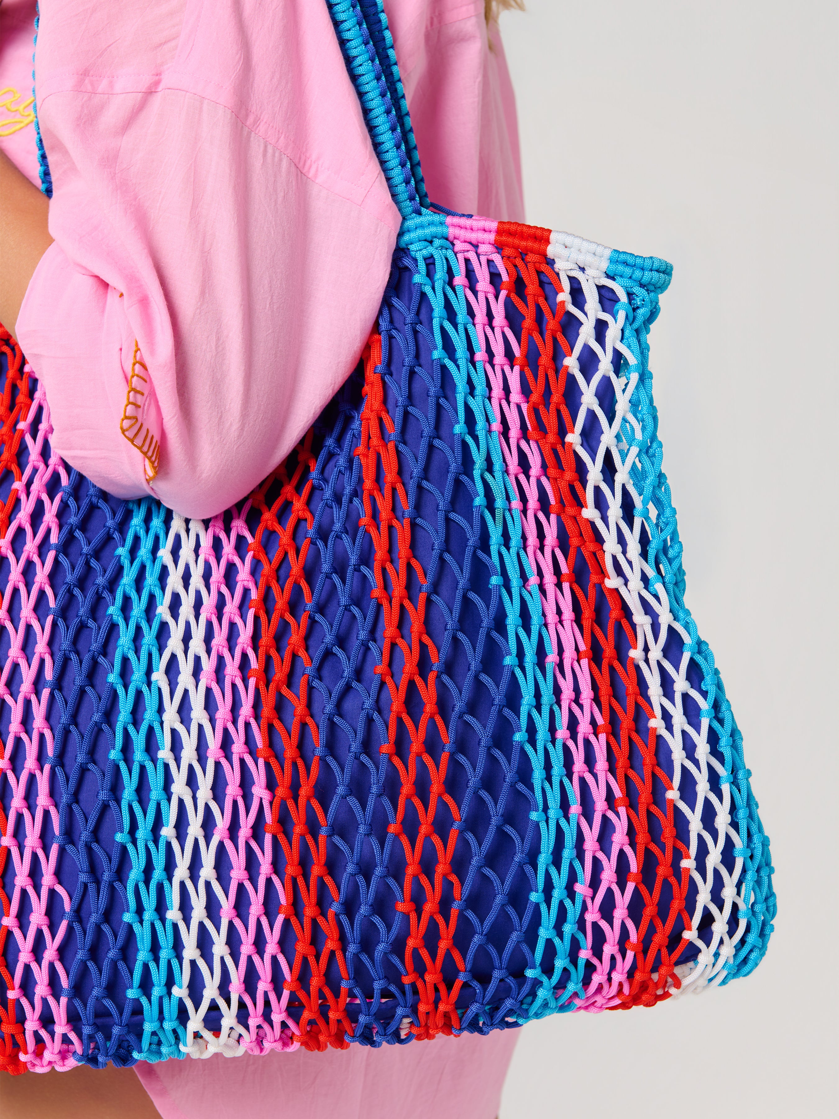 Shiraleah Braziliana Stripe Tote, Blue