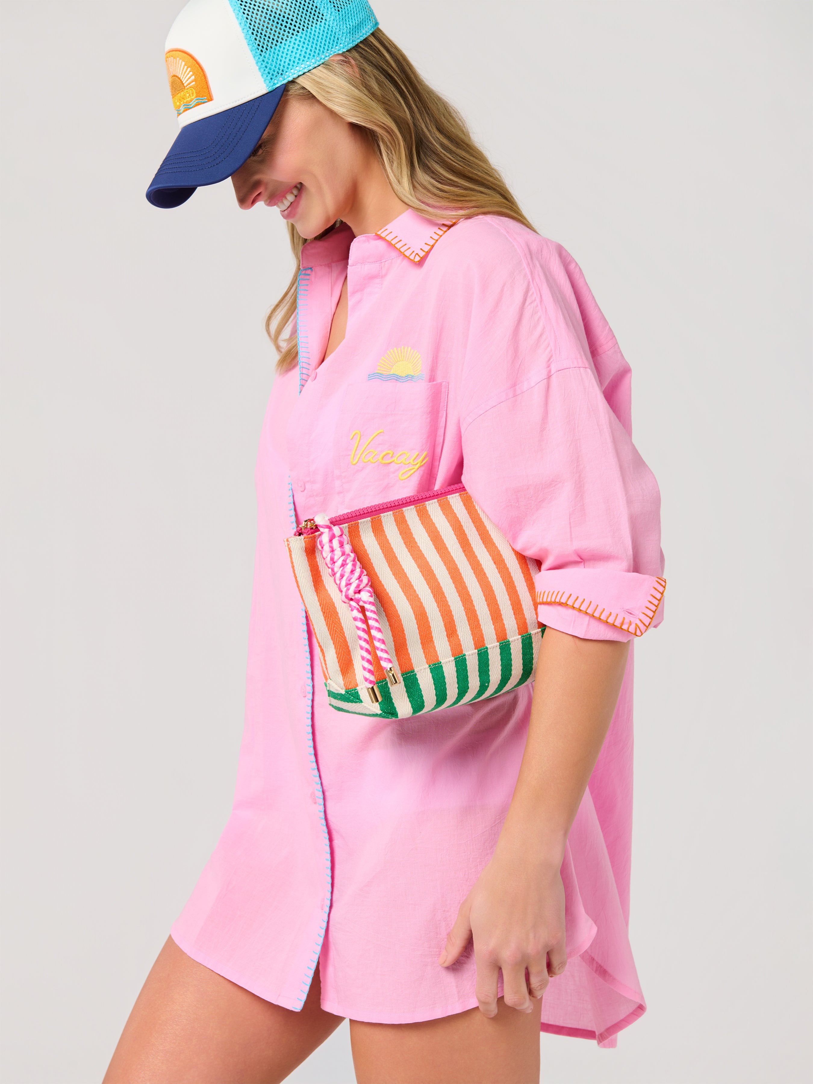 Shiraleah Port Stripe Pouch MULTI